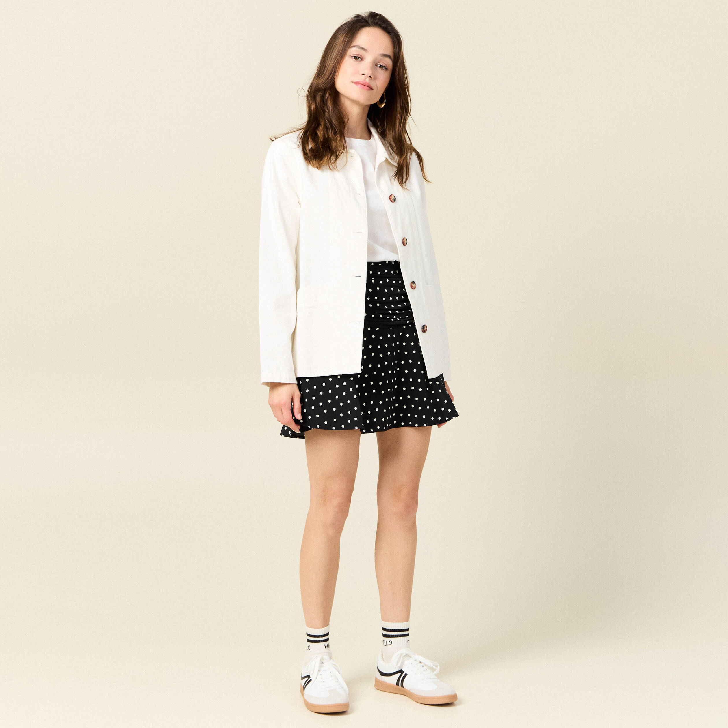 jupe short droite noir femme Jupe-short droite noir femme