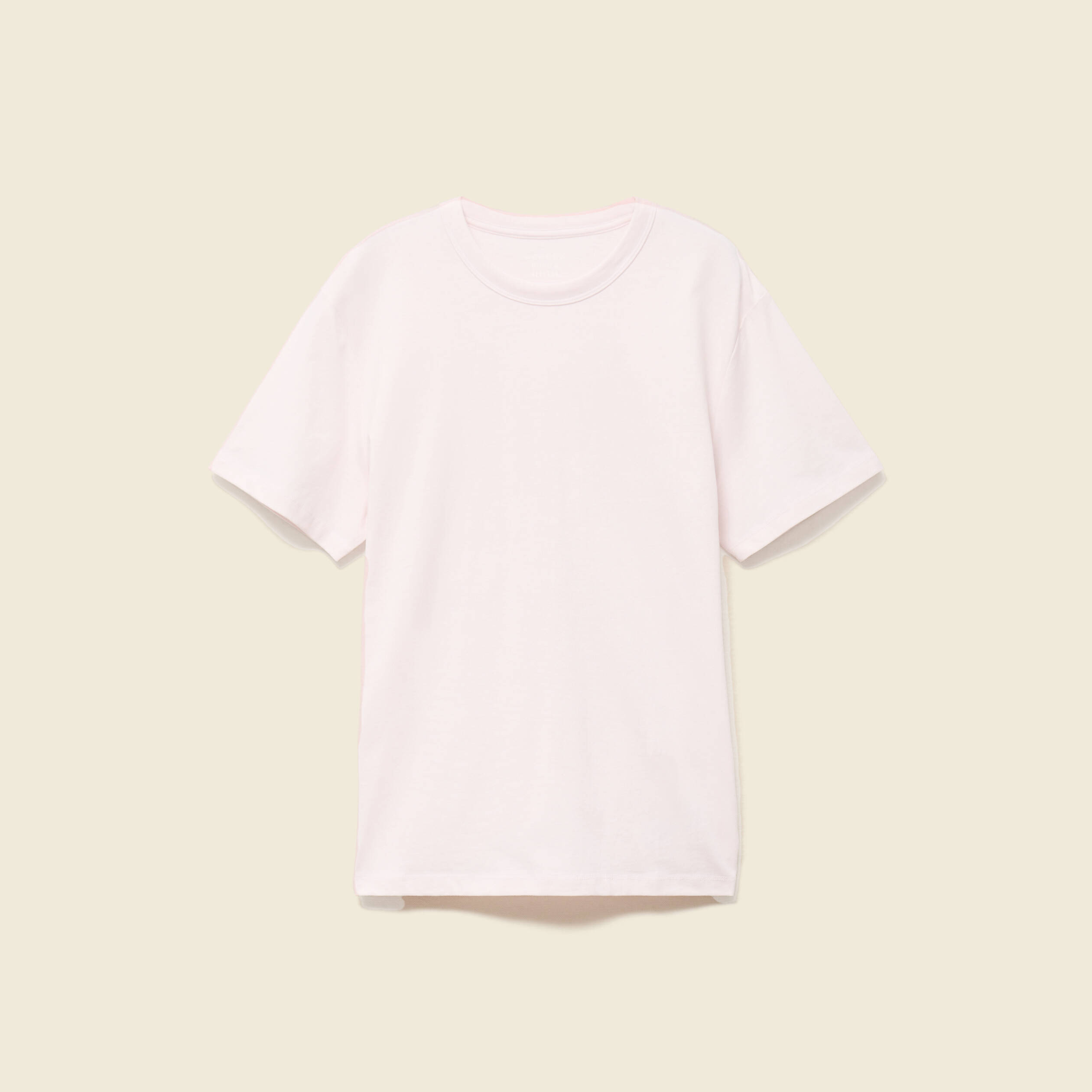 T-shirt en coton manches courtes rose clair homme