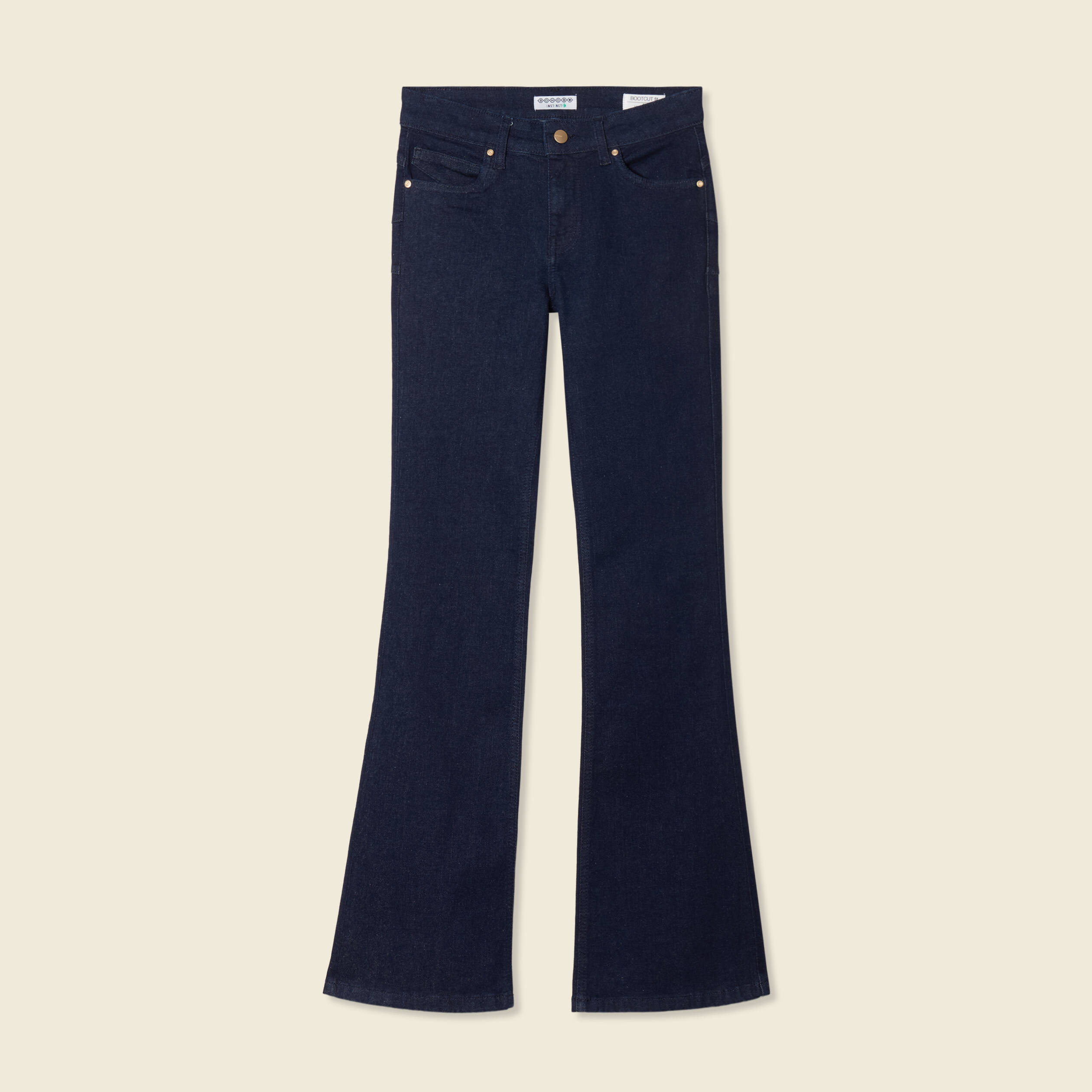 jeans bootcut 5 poches denim brut femme Jeans bootcut 5 poches denim brut femme