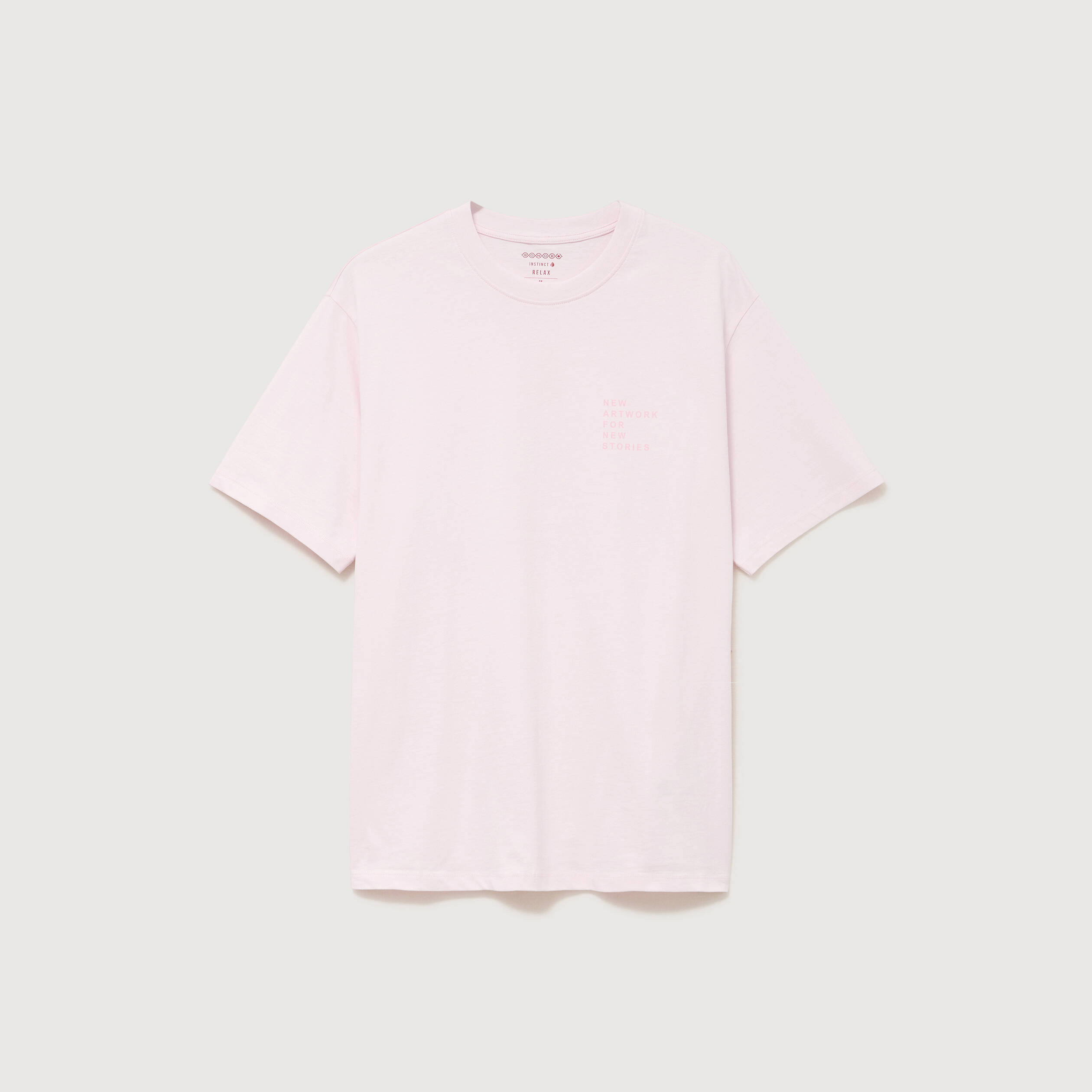 T-shirt en coton manches courtes rose homme
