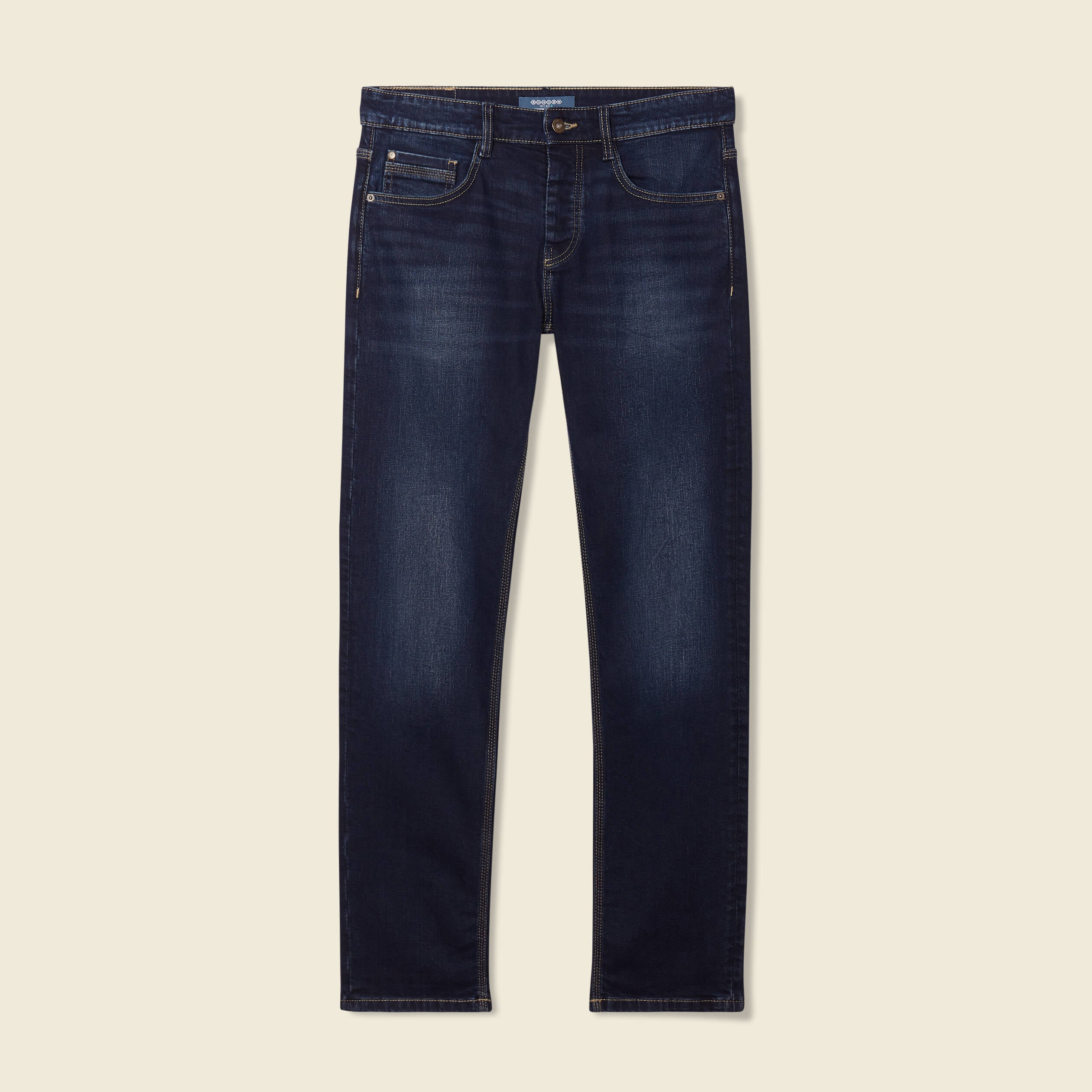 Jeans straight longueur 32 denim brut homme