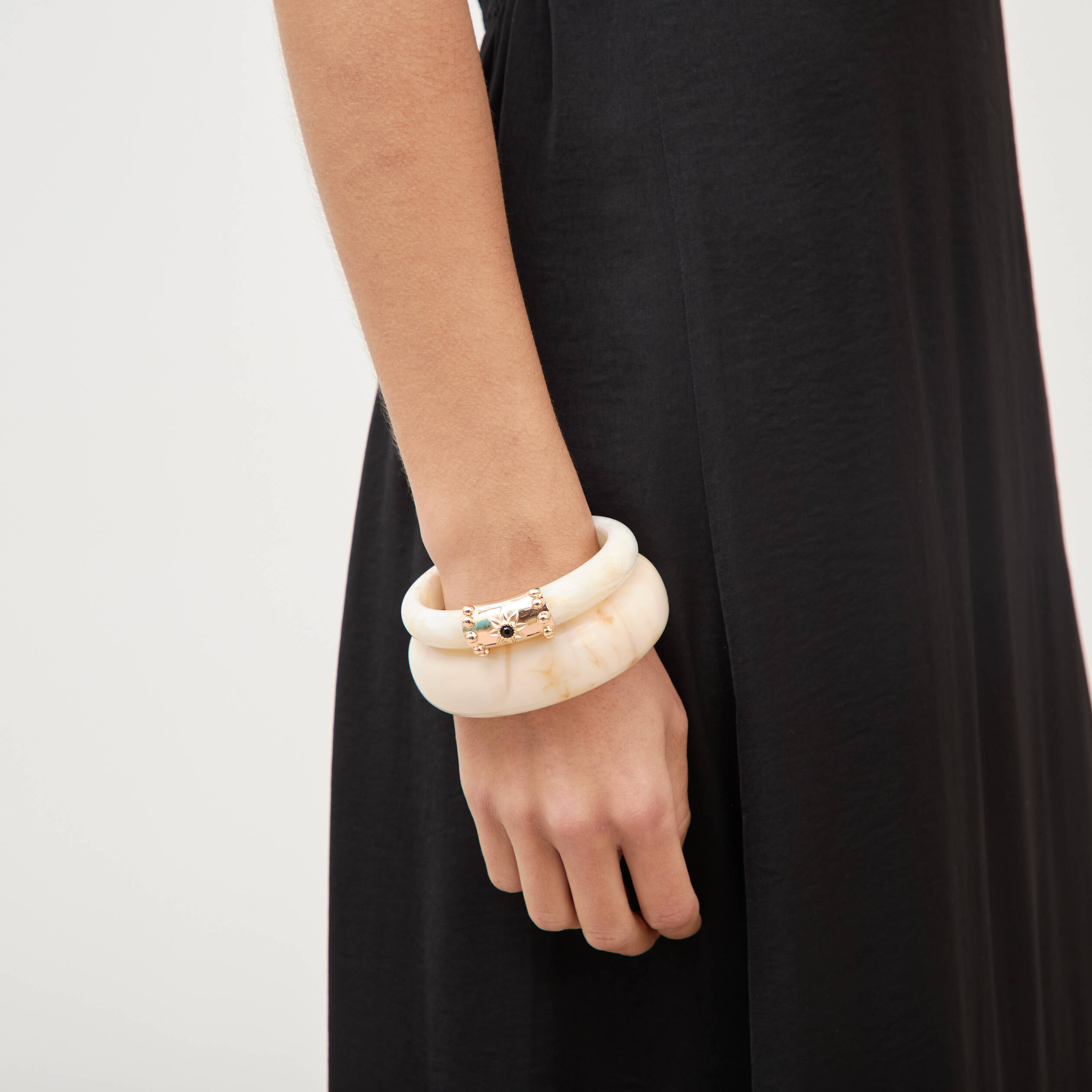 Lot de 2 bracelets ivoire femme