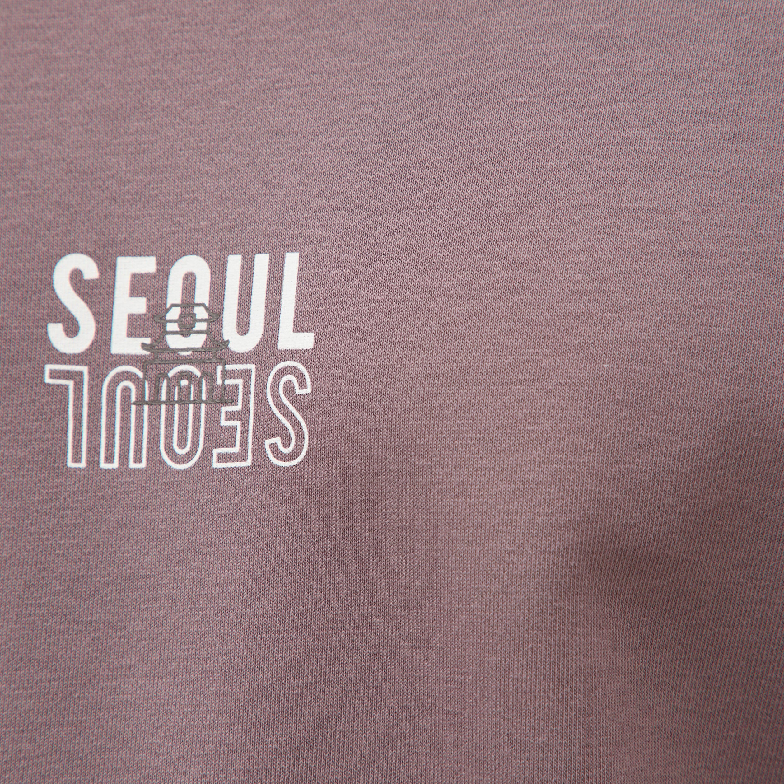 Sweat col rond manches longues mauve homme