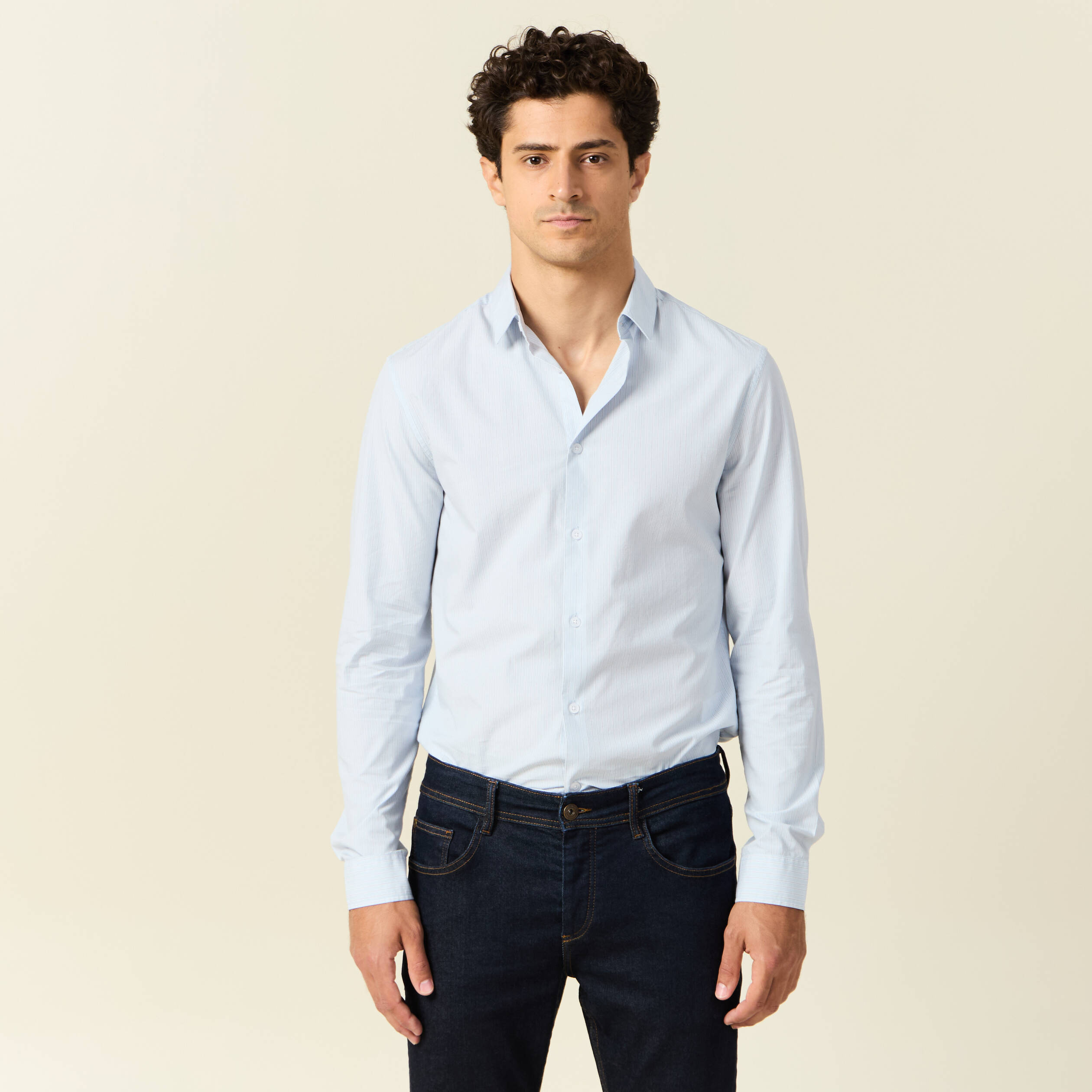 chemise manches longues bleu ciel homme Chemise manches longues bleu ciel homme