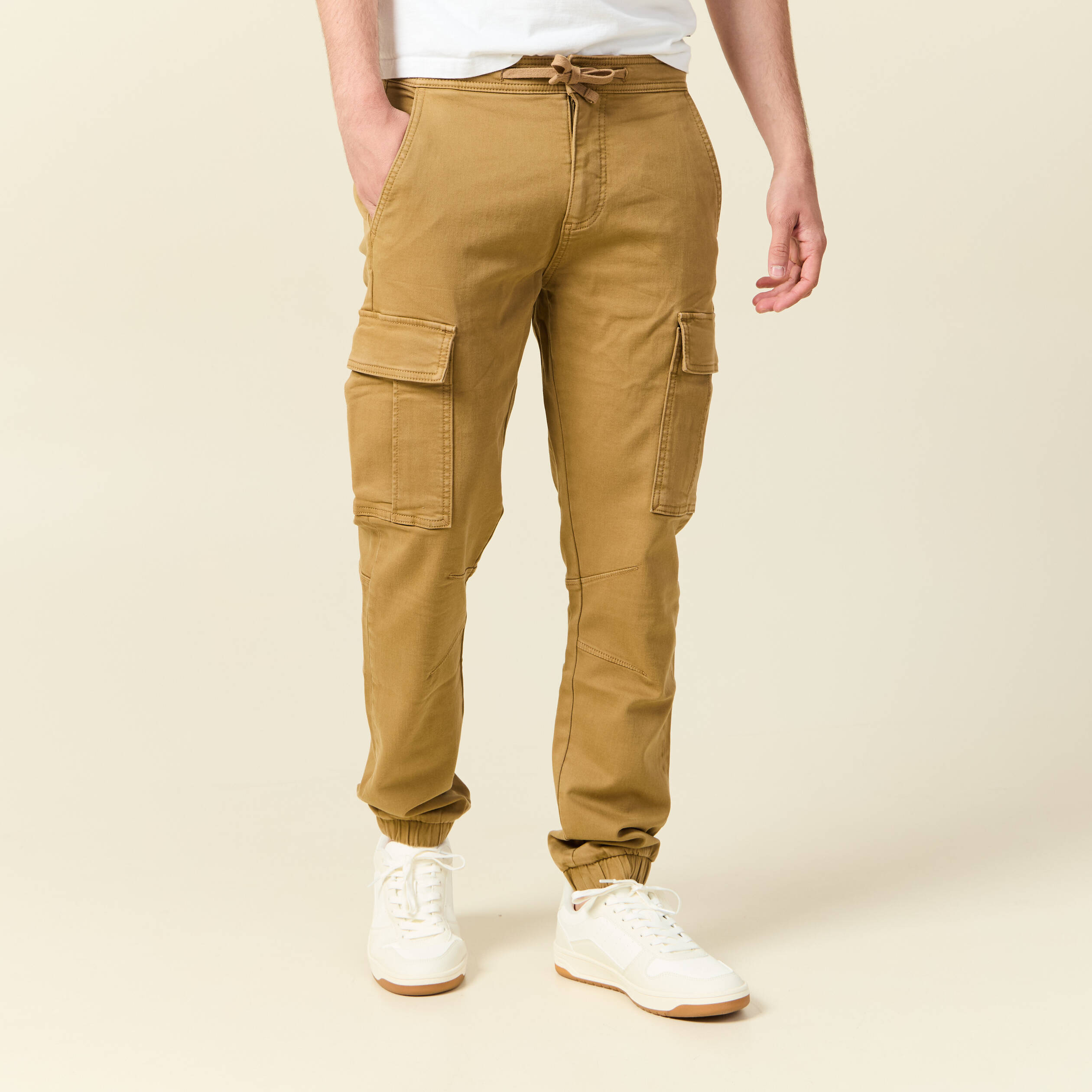 pantalon battle bas resserre vert kaki homme Pantalon battle bas resserré vert kaki homme
