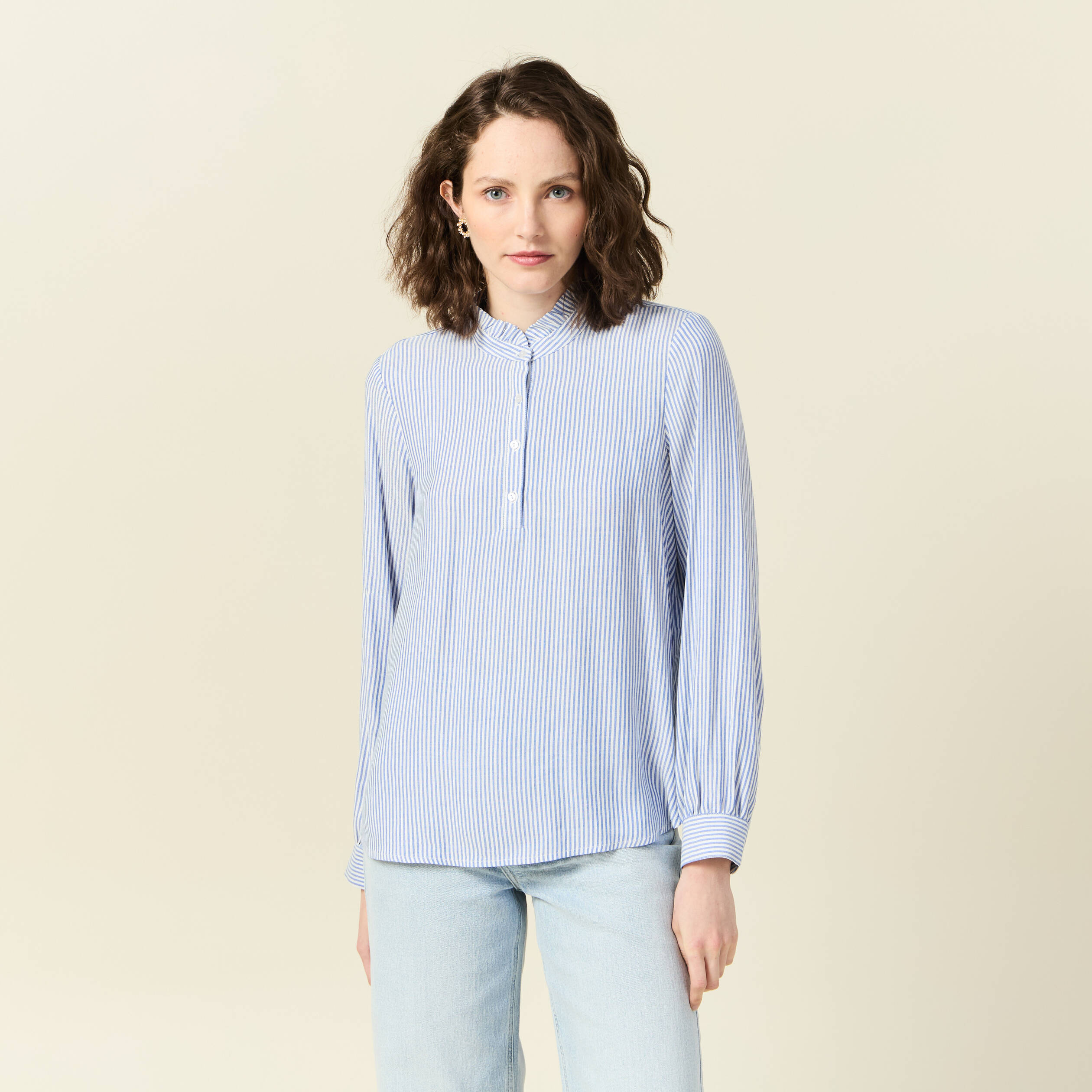 blouse manches longues ecru femme Blouse manches longues ecru femme