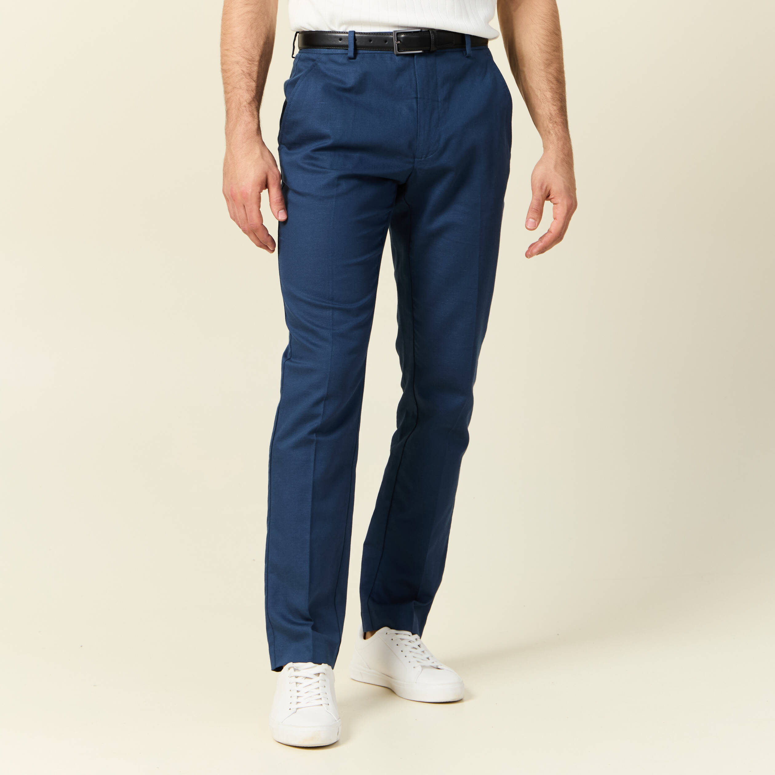 pantalon chino bleu fonce homme Pantalon chino bleu foncé homme