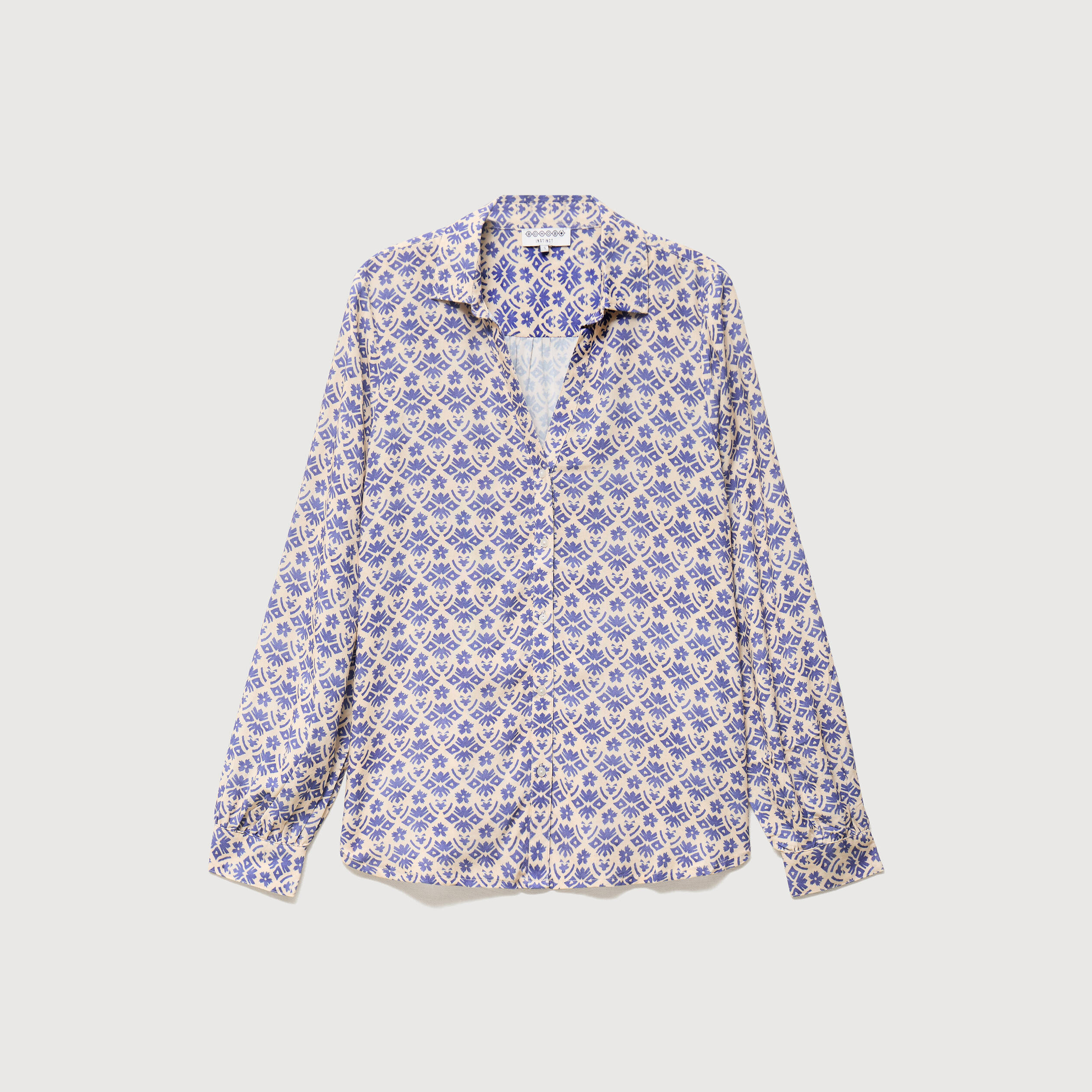 Blouse manches longues blanc femme