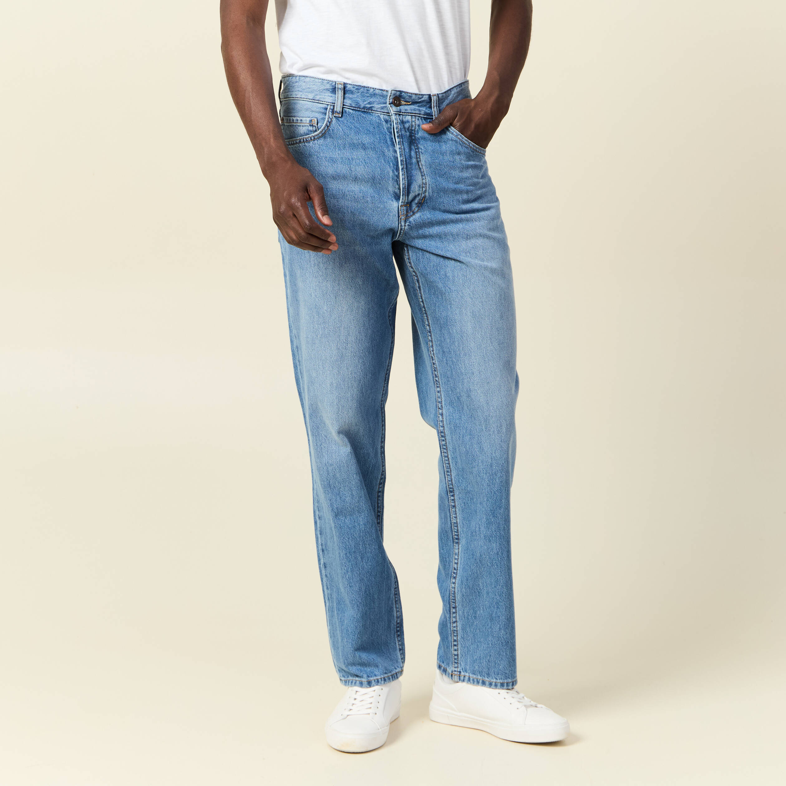 jeans relax 5 poches denim used homme Jeans relax 5 poches denim used homme