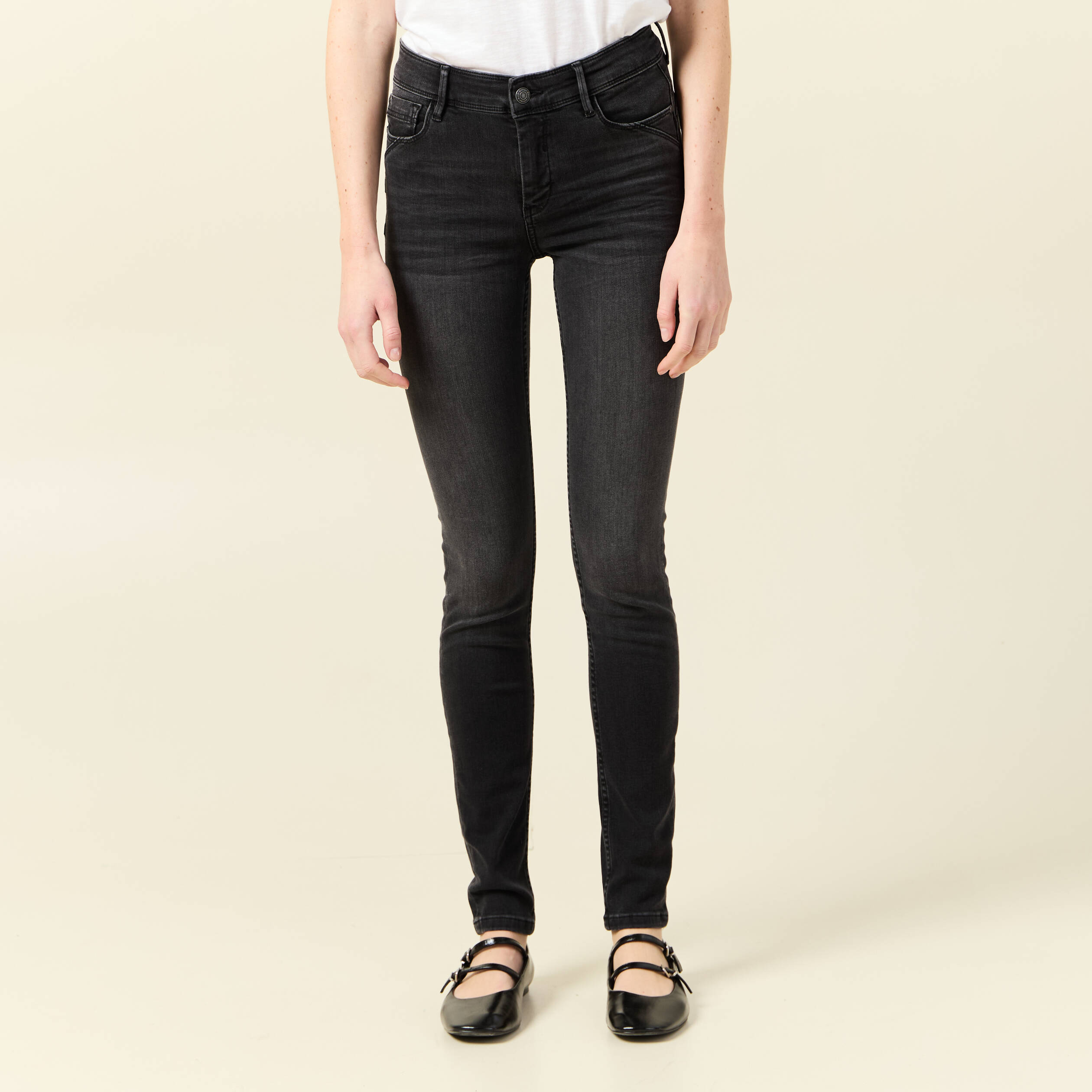 jeans marylin skinny push up denim gris femme Jeans Marylin - skinny push up denim gris femme