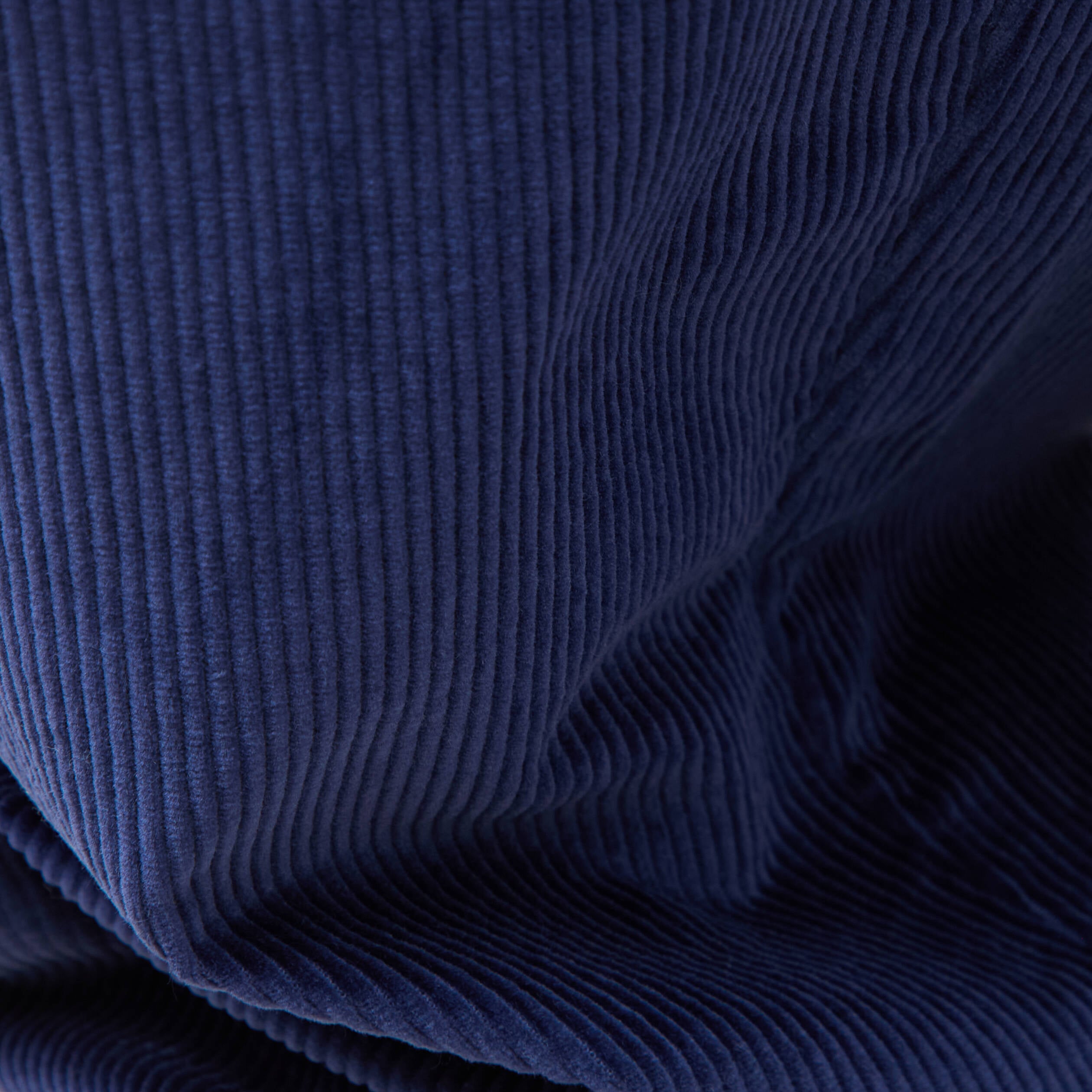 Pantalon large en velours longueur 32 bleu fonc&eacute; homme