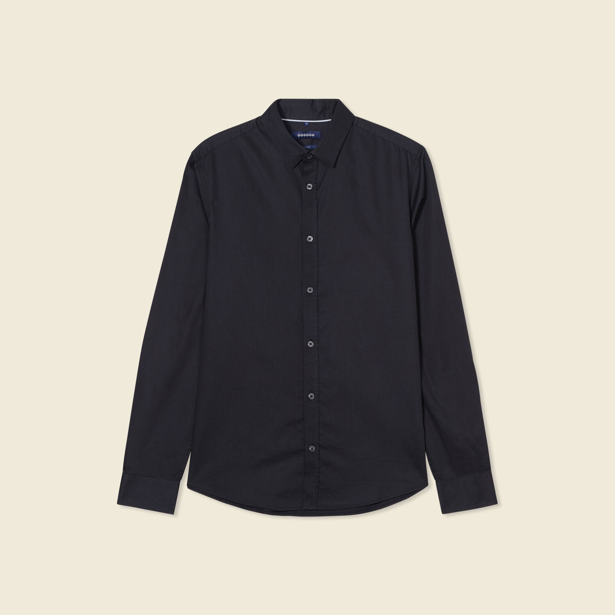 chemise manches longues noir homme Chemise manches longues noir homme