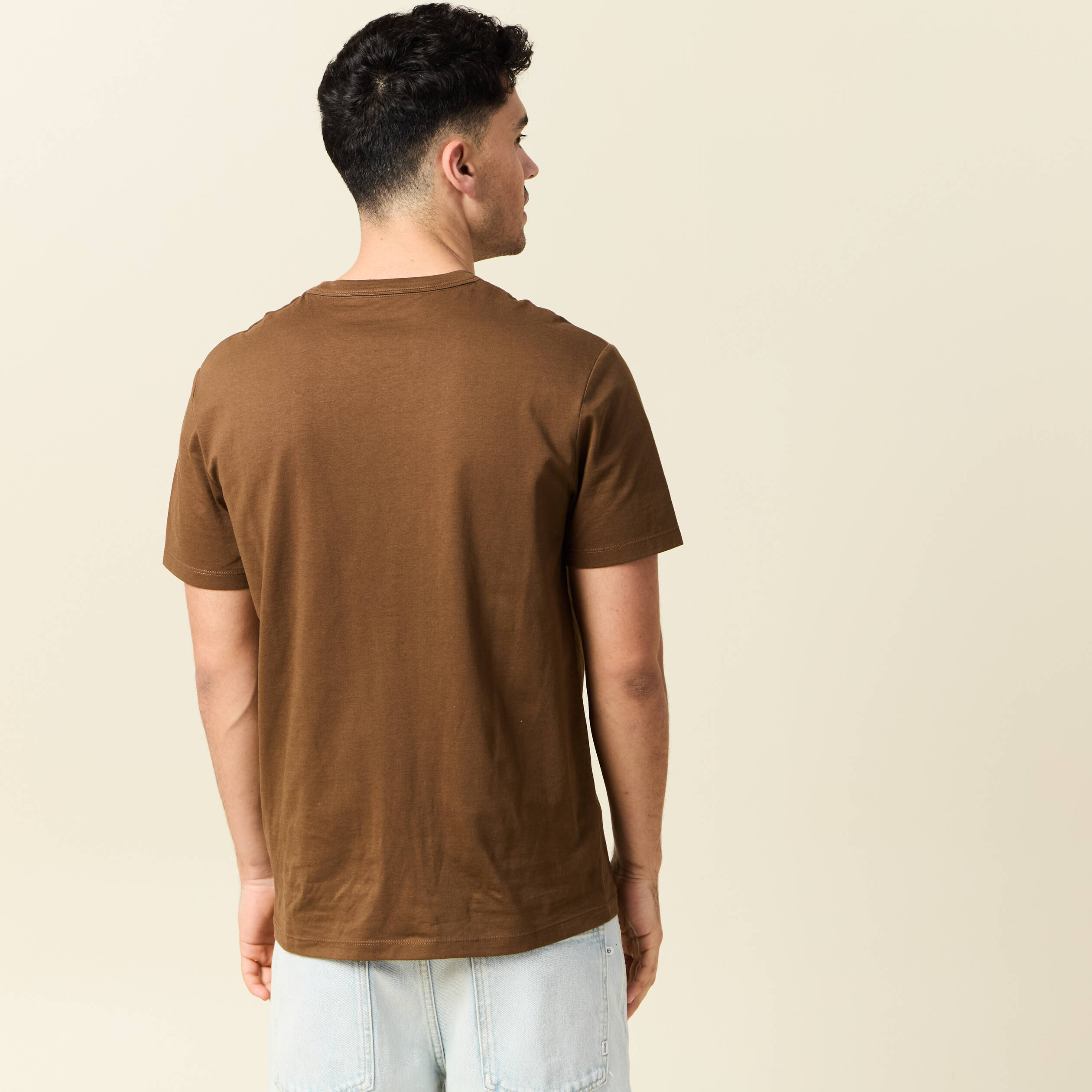t shirt eco responsable marron homme T-shirt éco-responsable marron homme