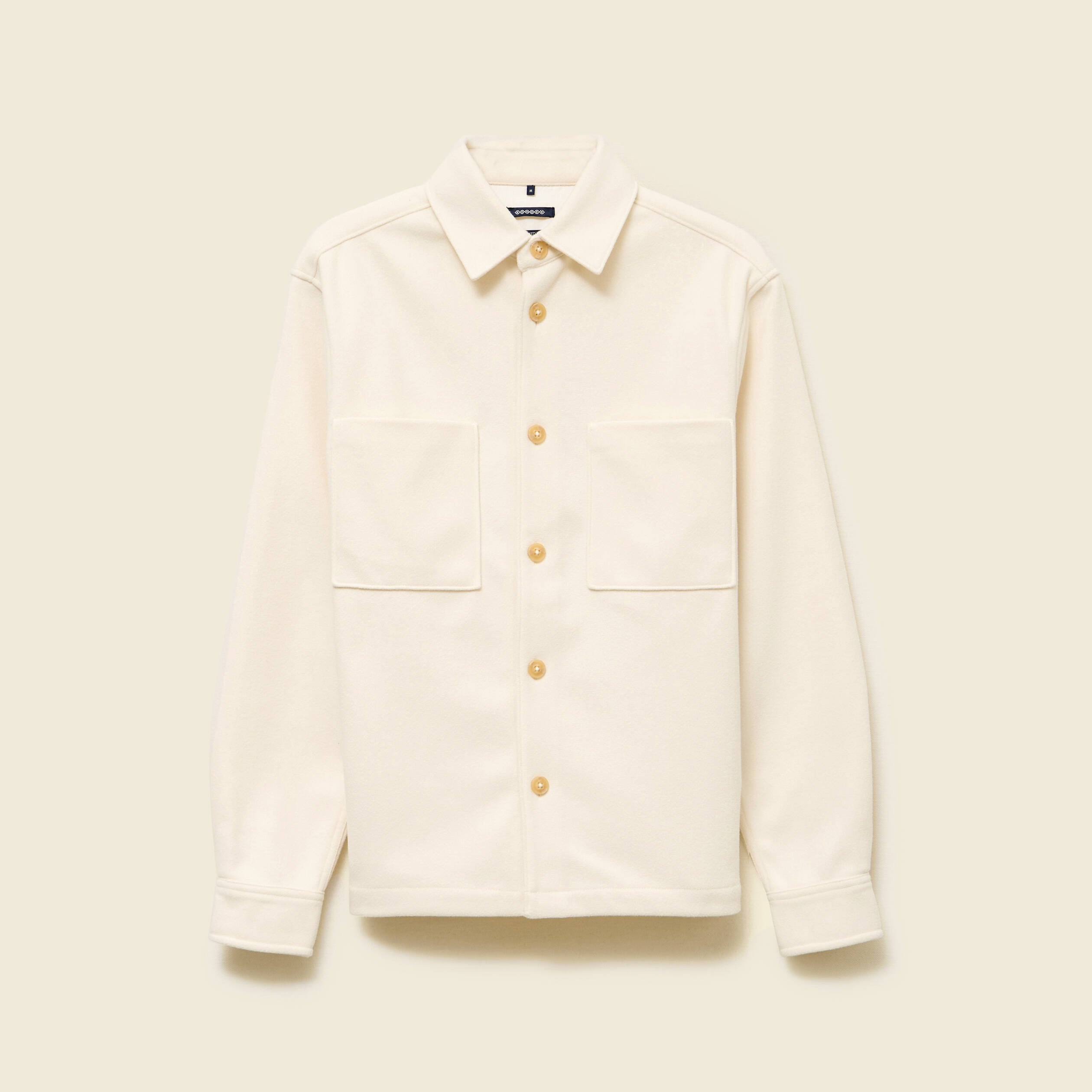 Surchemise oversize col classique ecru homme