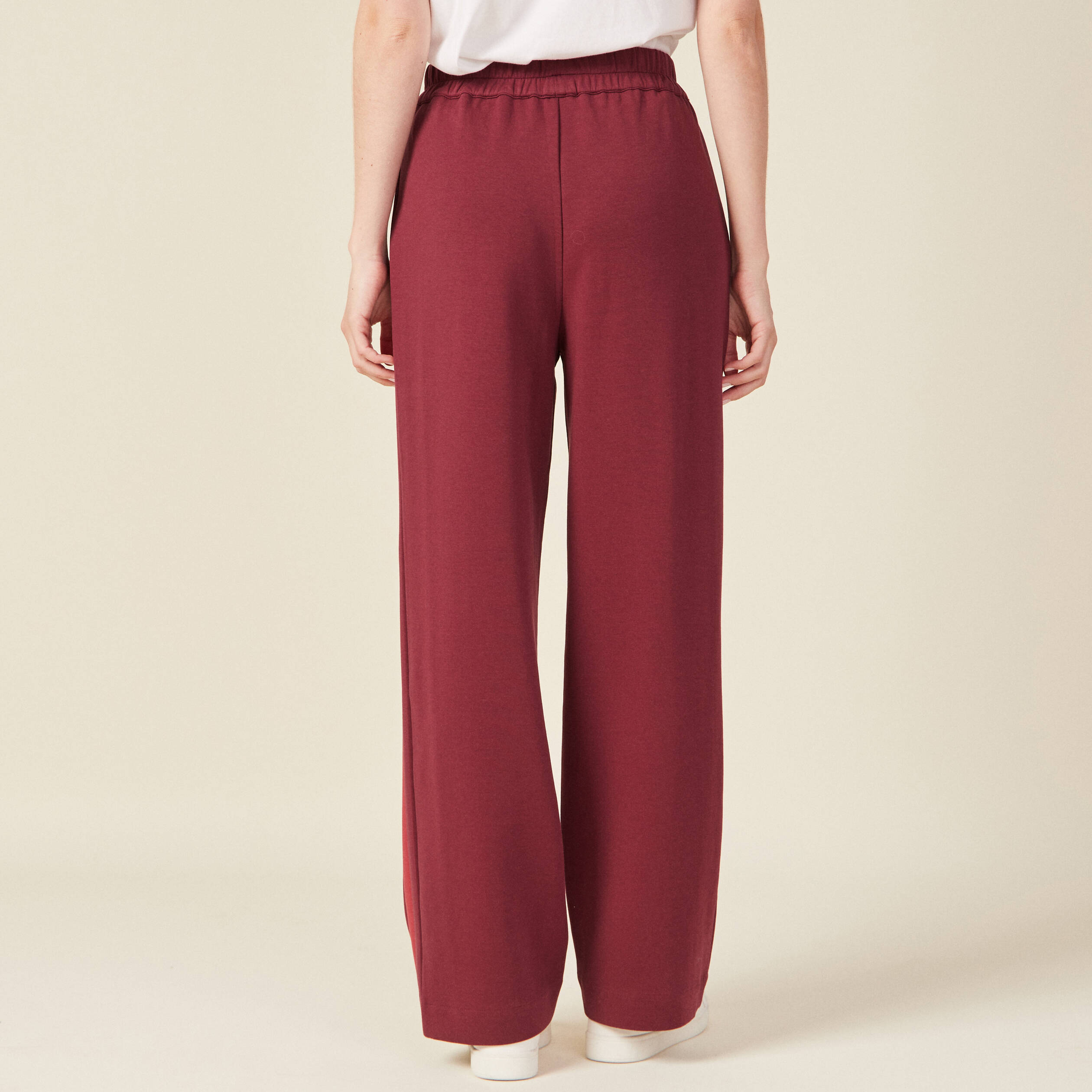 Pantalon jogging large prune femme