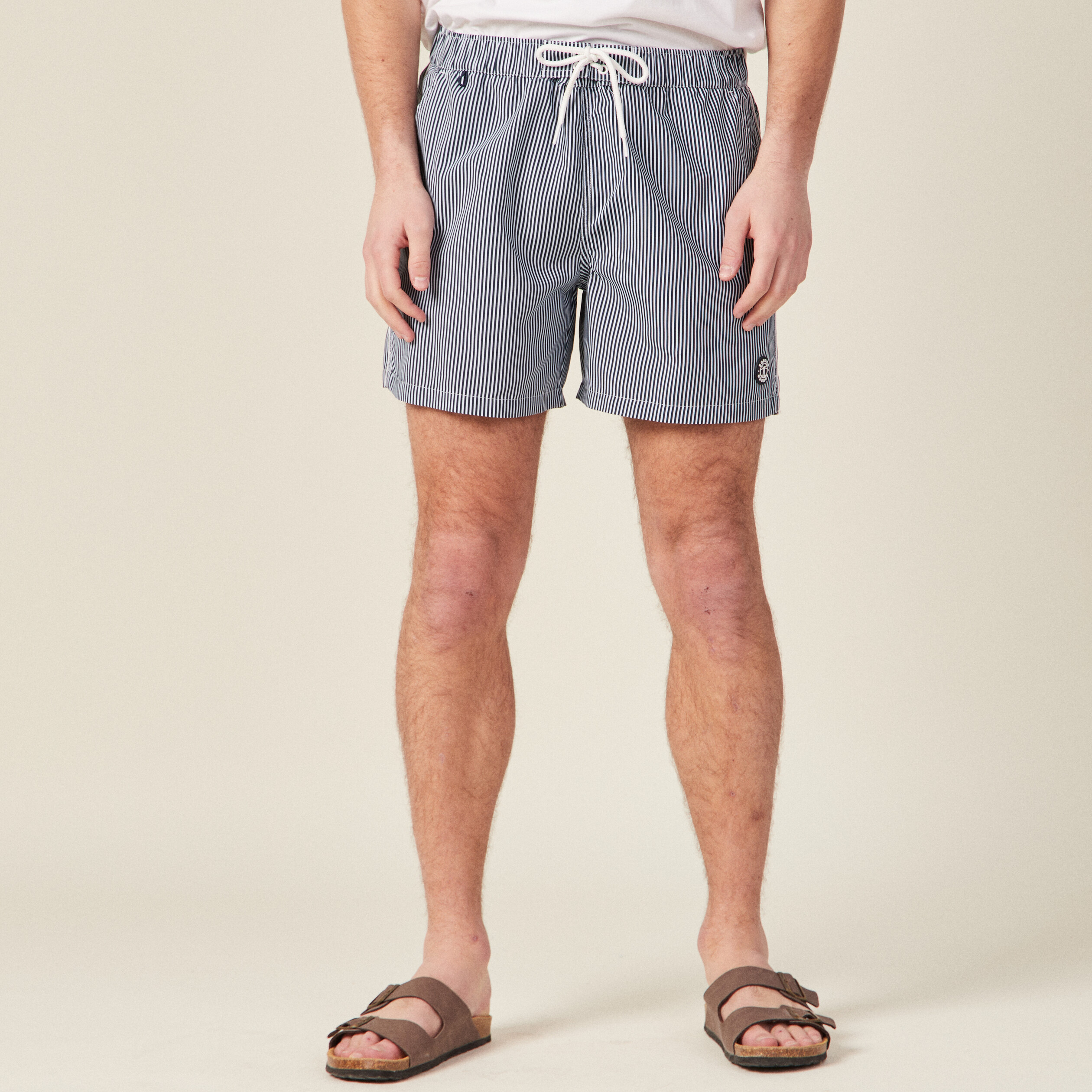 Short de bain bleu foncé homme