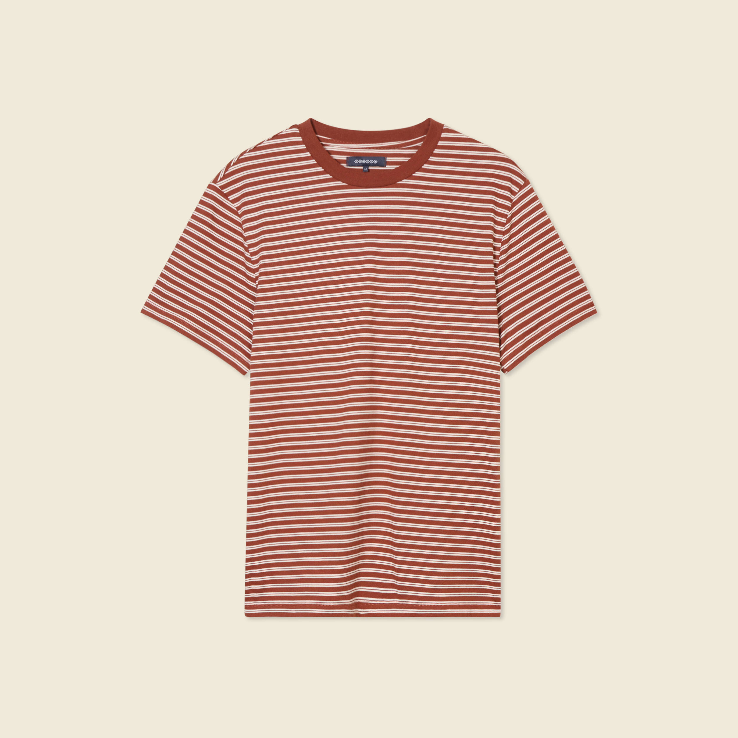 t shirt manches courtes marron cognac homme T-shirt manches courtes marron cognac homme
