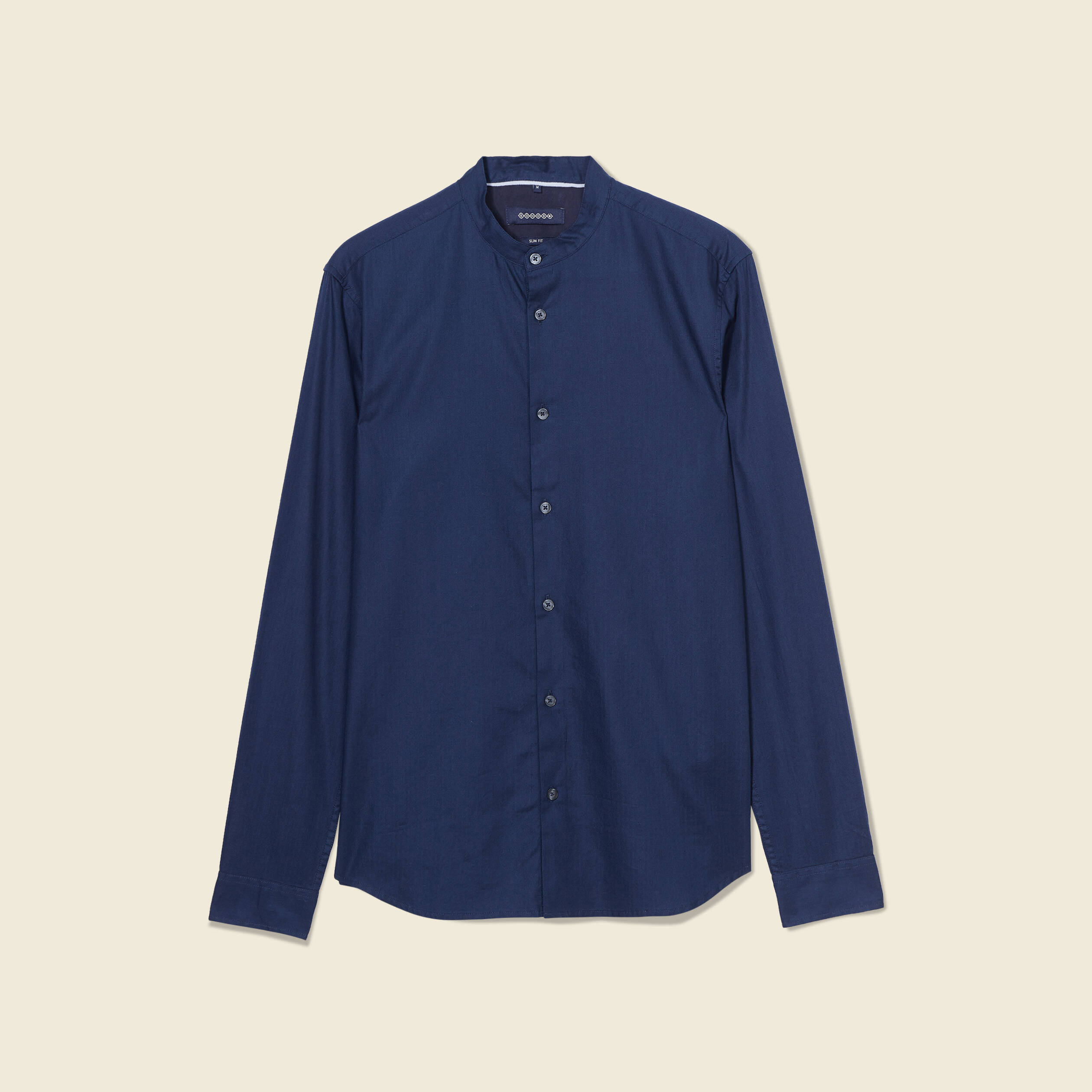 Chemise manches longues bleu marine homme