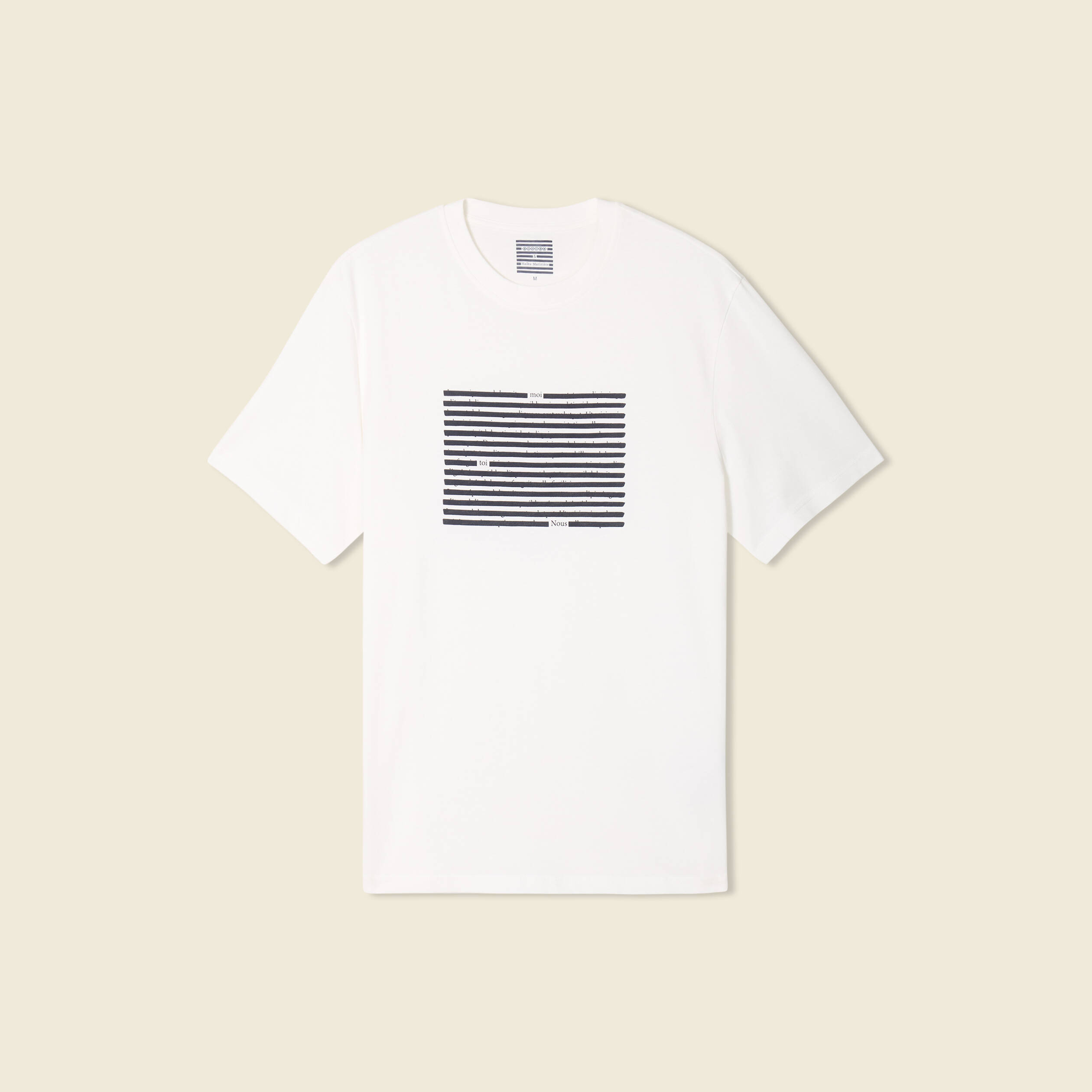 t shirt manches courtes ecru homme T-shirt manches courtes ecru homme