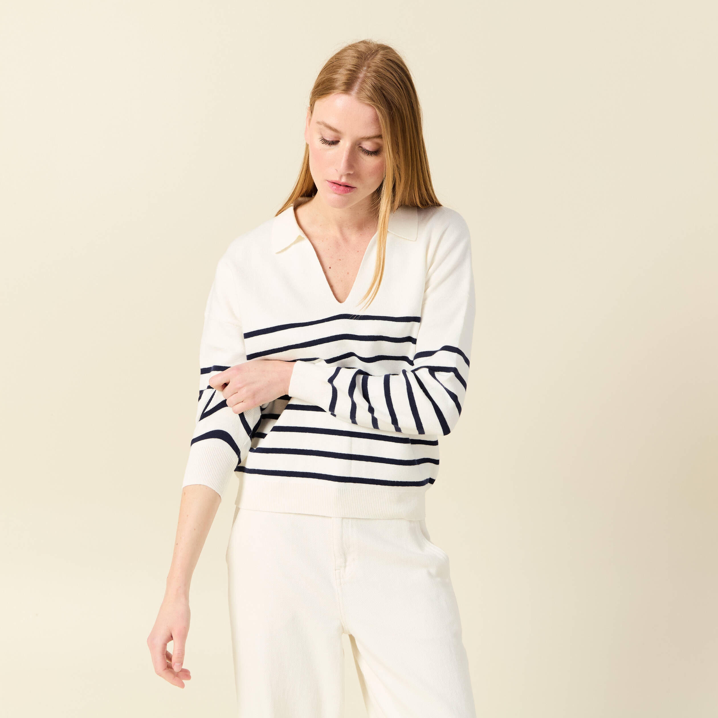 pull eco responsable ecru femme Pull éco-responsable ecru femme