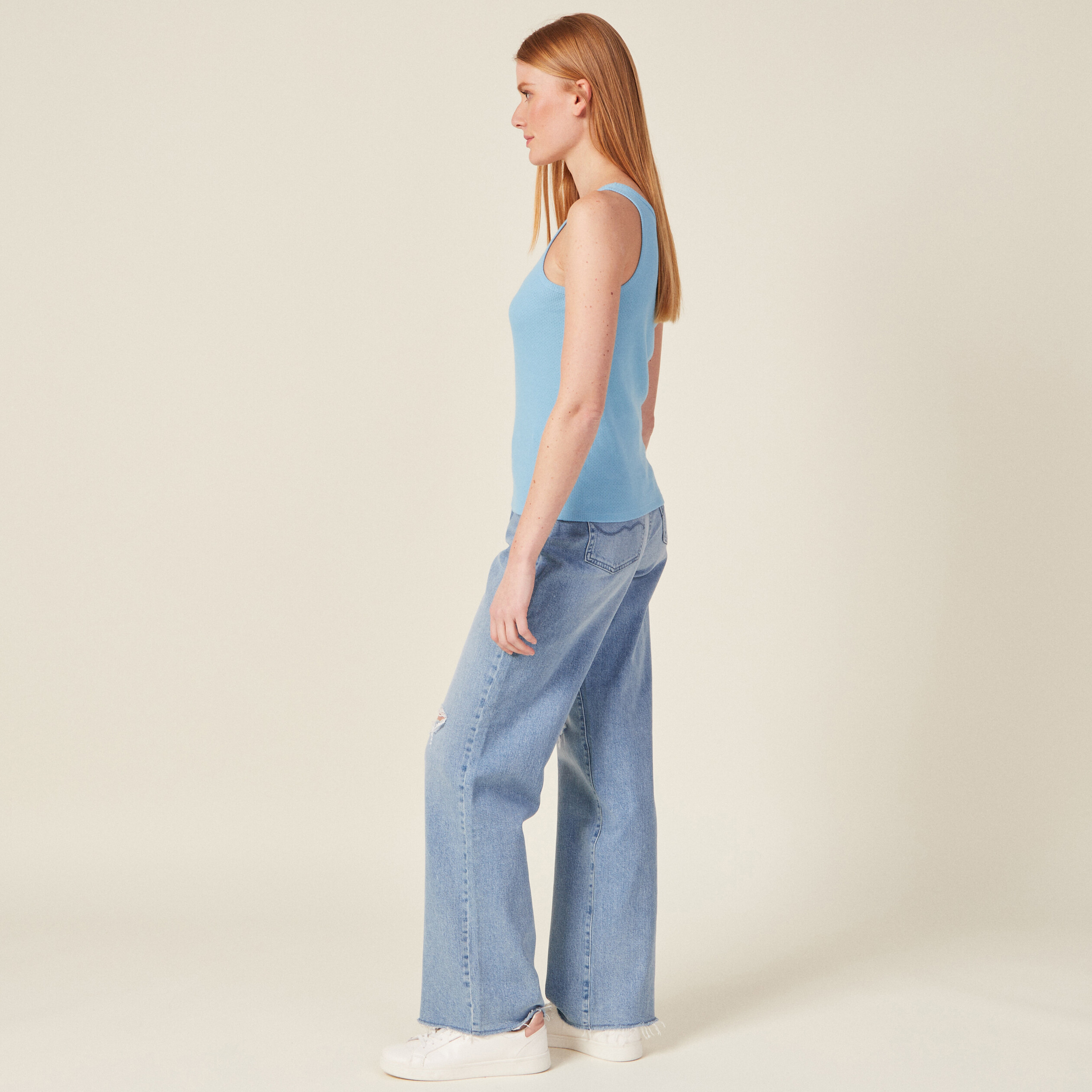 Debardeur bleu online ciel femme