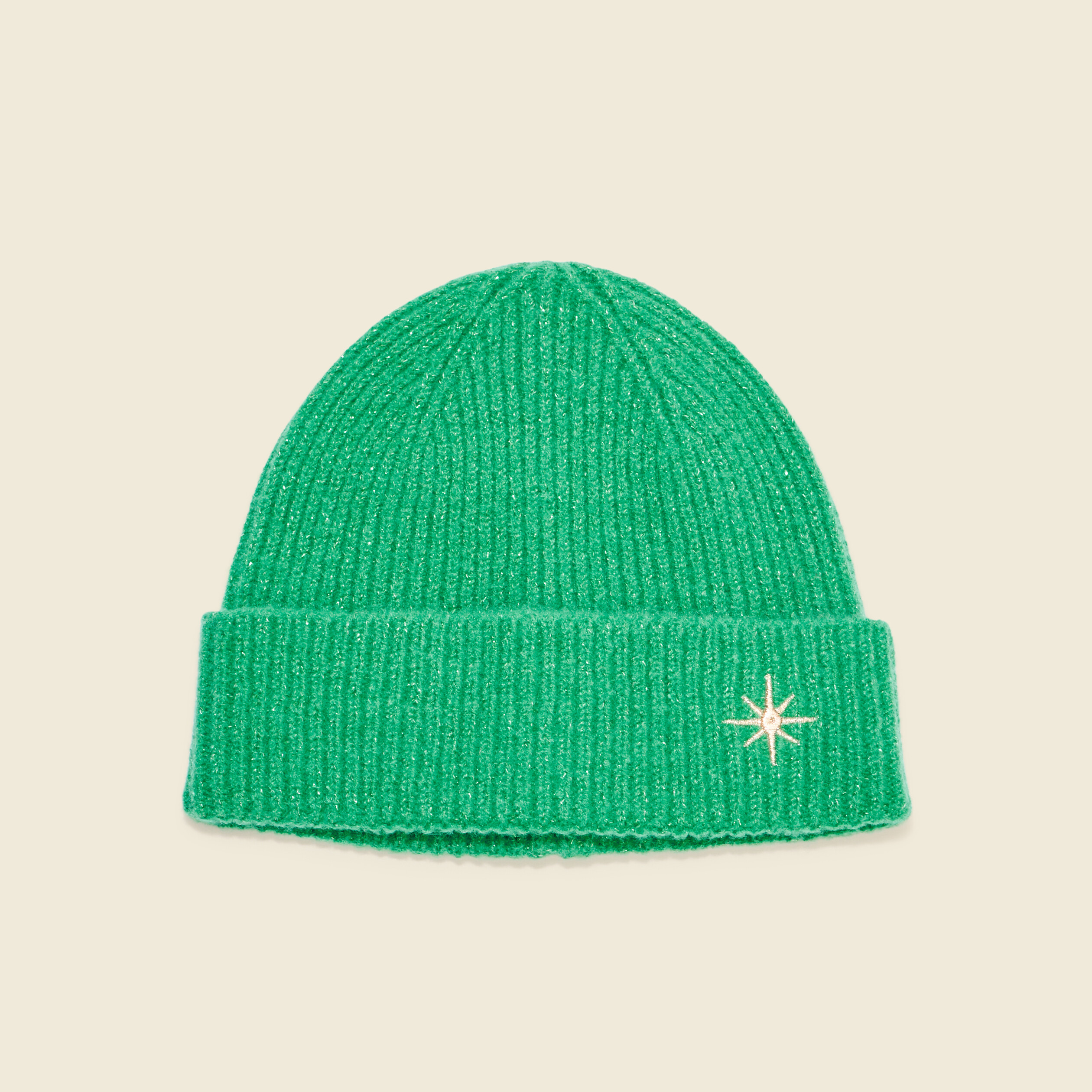 Bonnet tricoté vert menthe femme