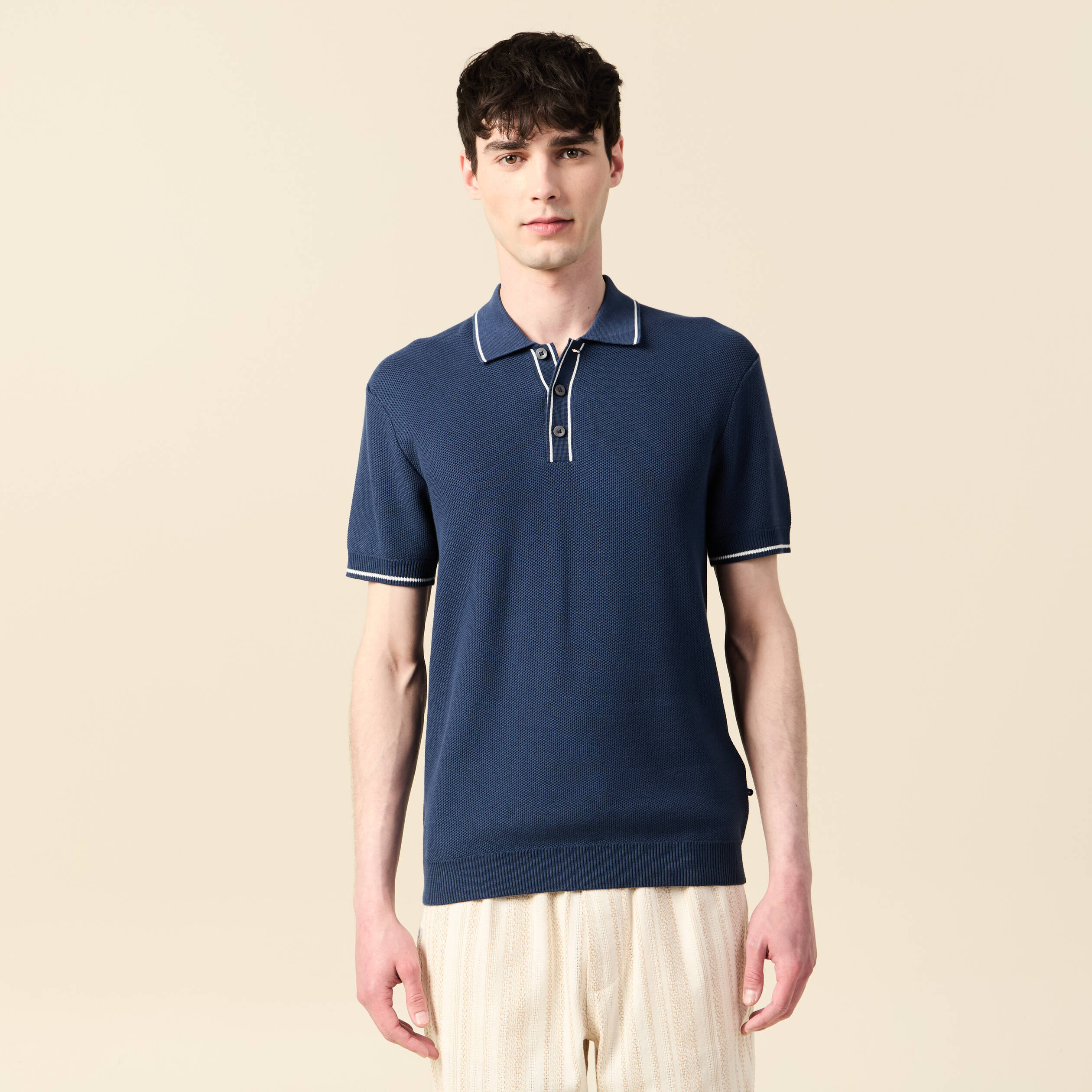 polo manches courtes bleu fonce homme Polo manches courtes bleu foncé homme