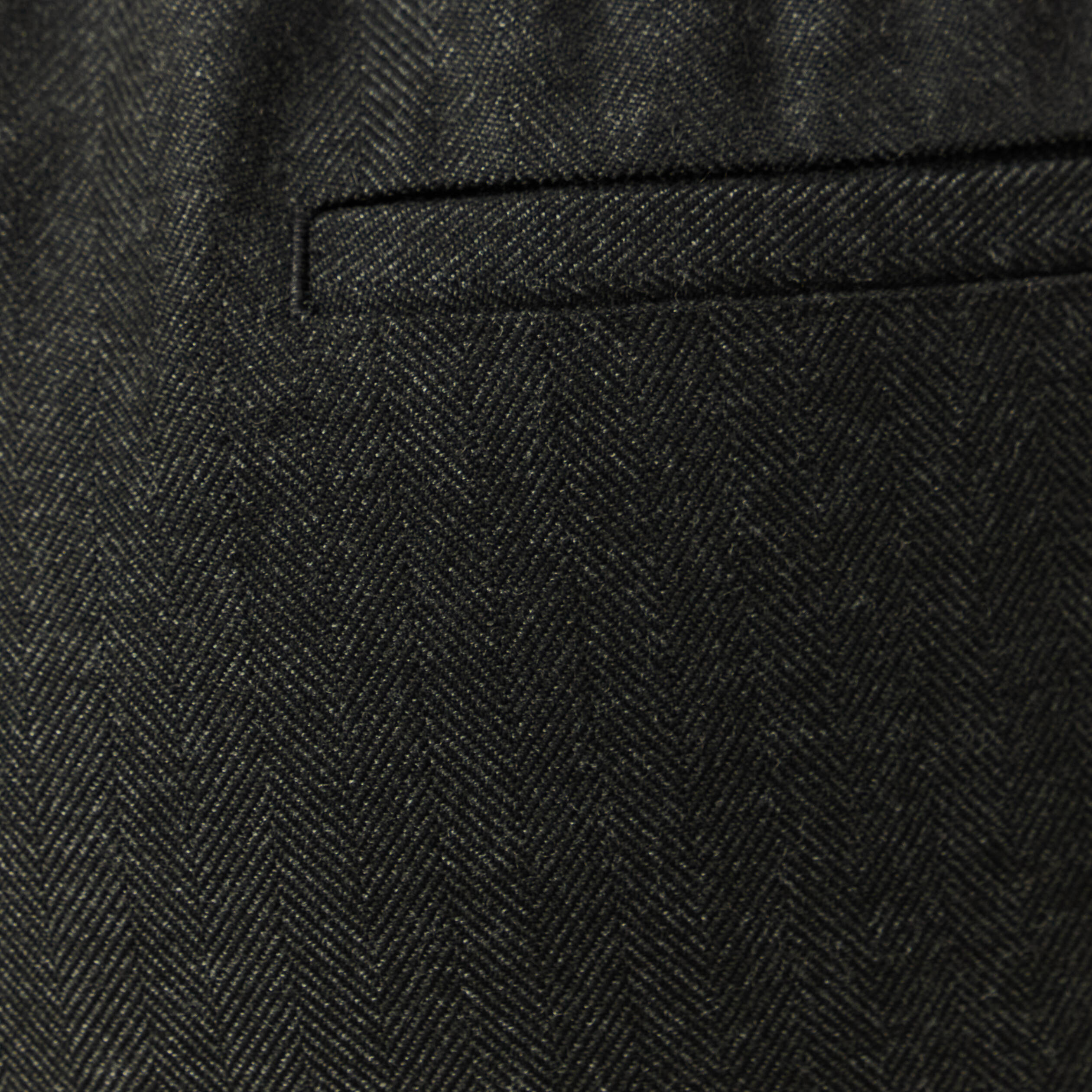 Pantalon taille haute en jeans gris fonc&eacute; femme