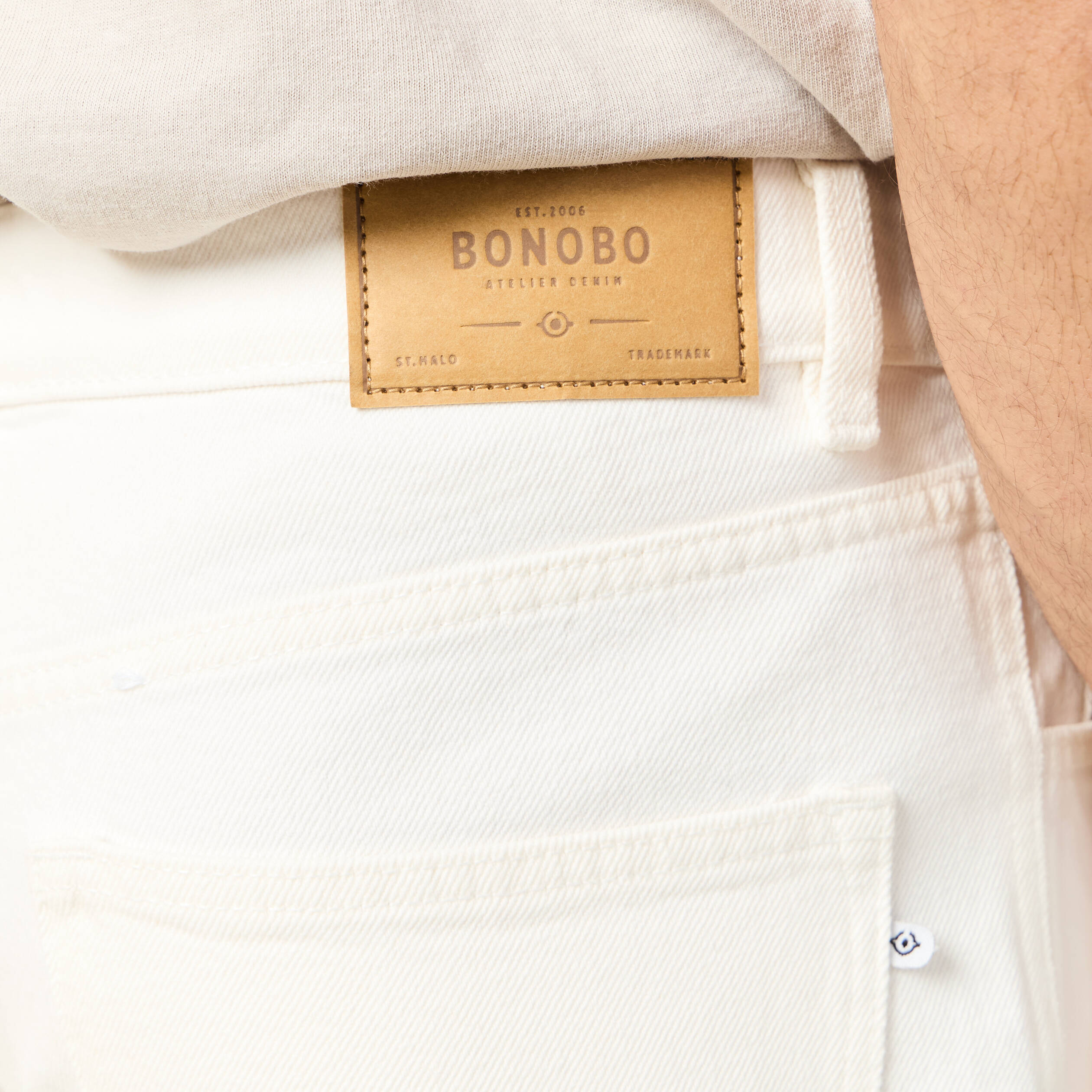 Jean blanc homme pas cher hot sale