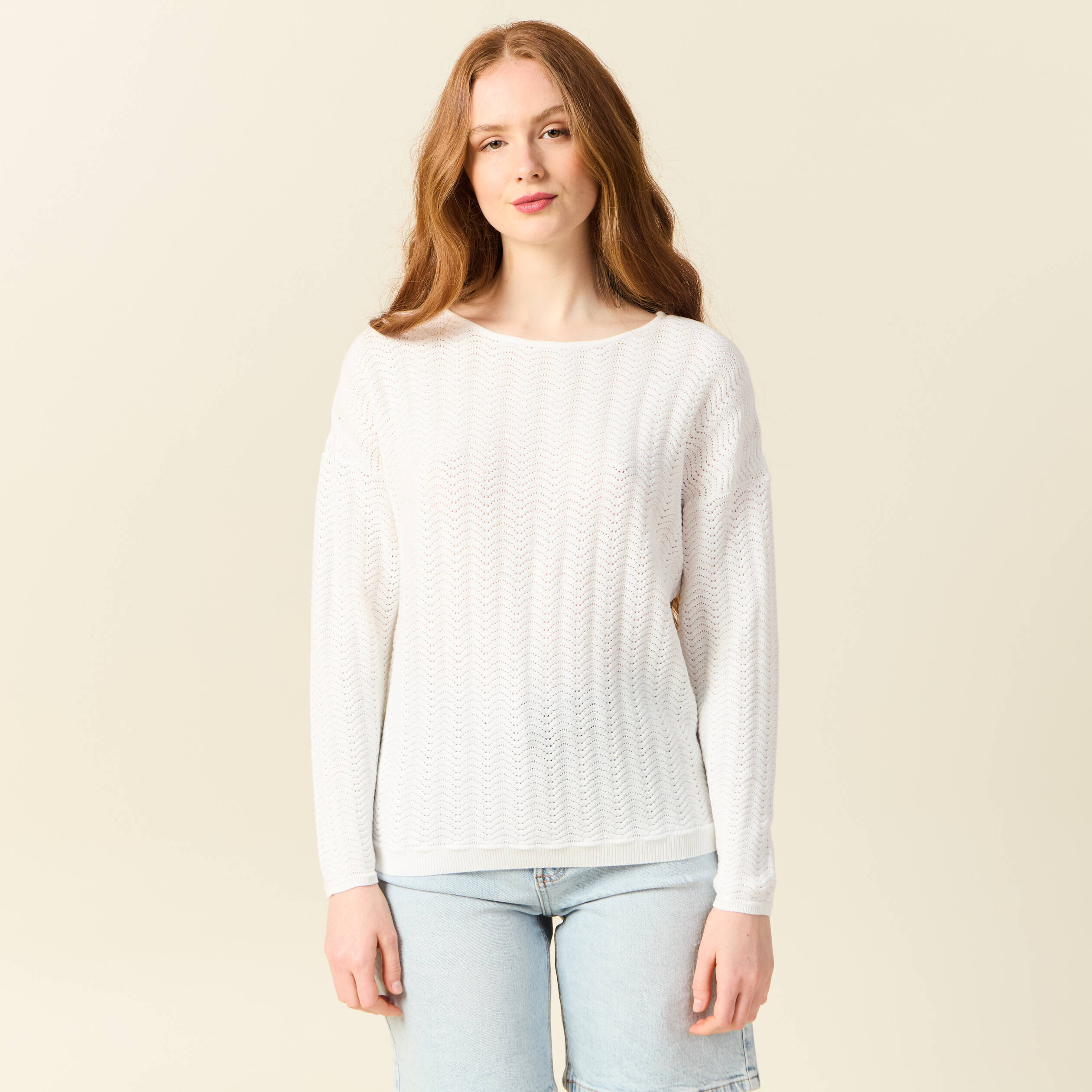 pull manches longues ecru femme Pull manches longues ecru femme