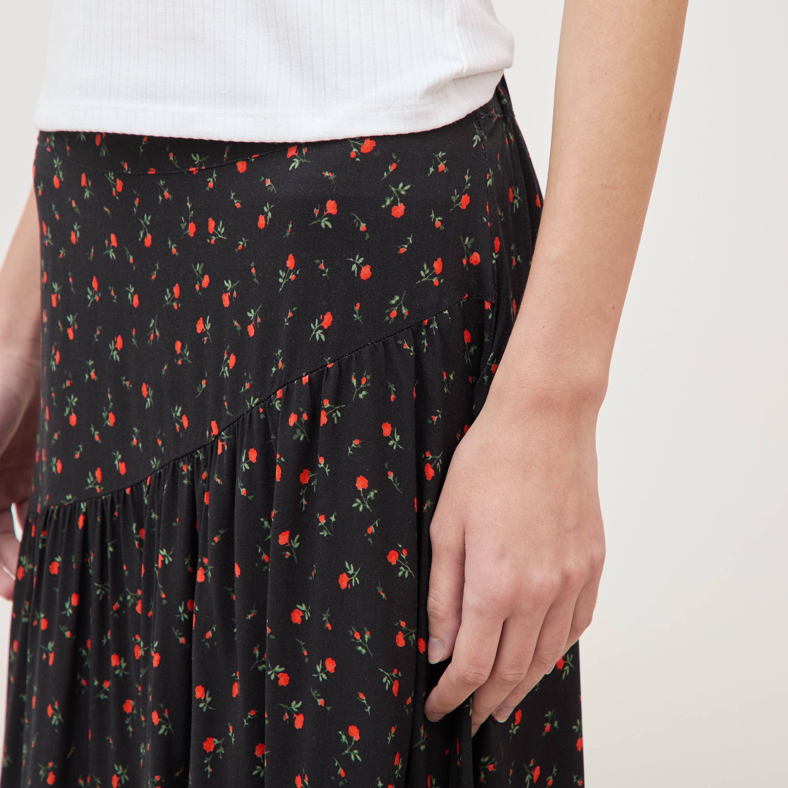 Jupe longue noir femme