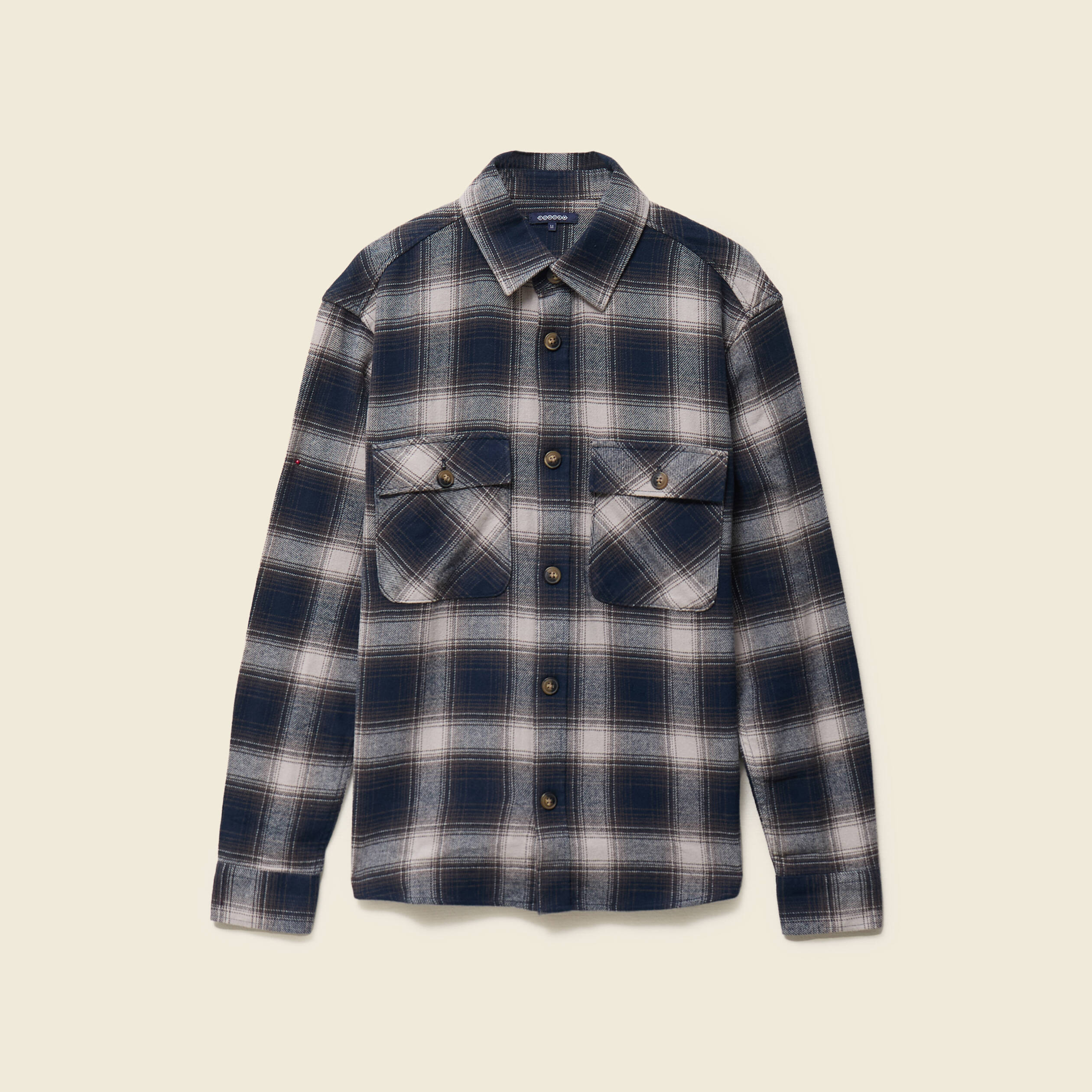 Surchemise oversize en coton bleu marine homme
