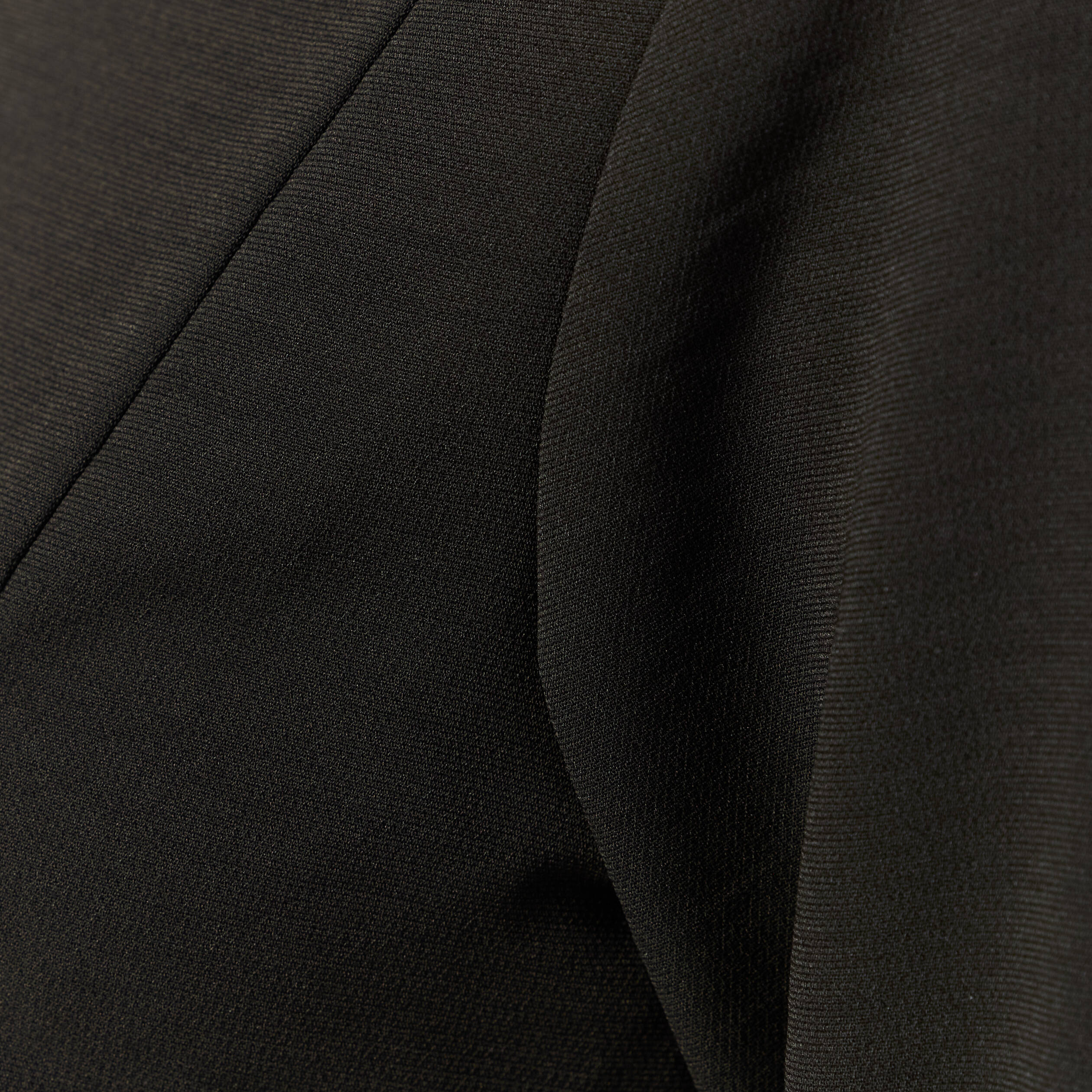 Robe fluide manches longues col rond noir femme