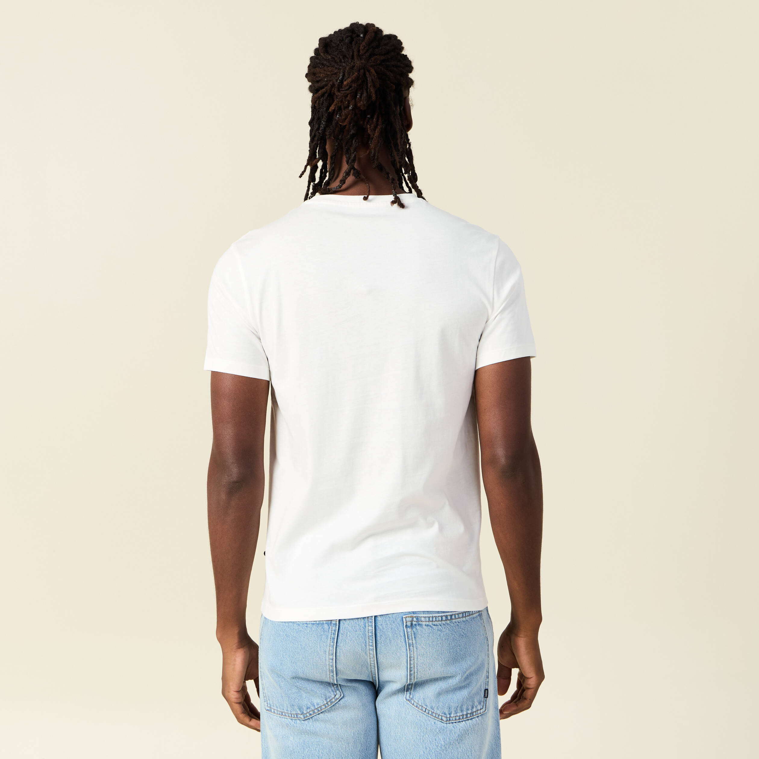 t shirt manches courtes ecru homme T-shirt manches courtes ecru homme