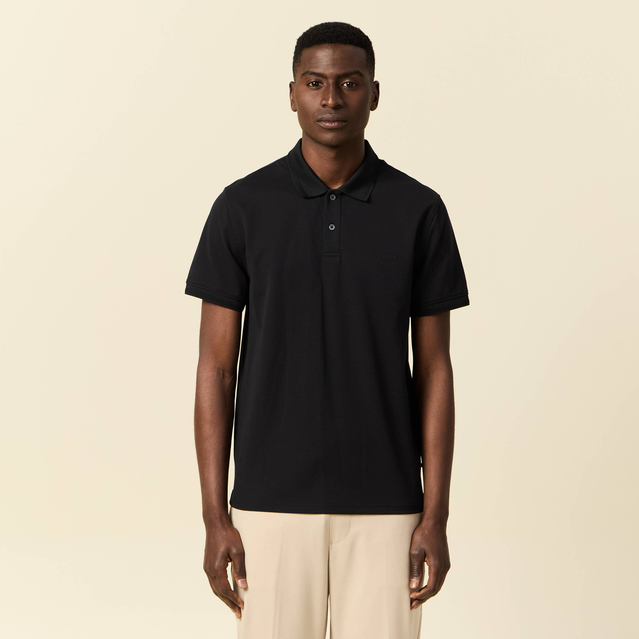 Polo manches courtes noir homme