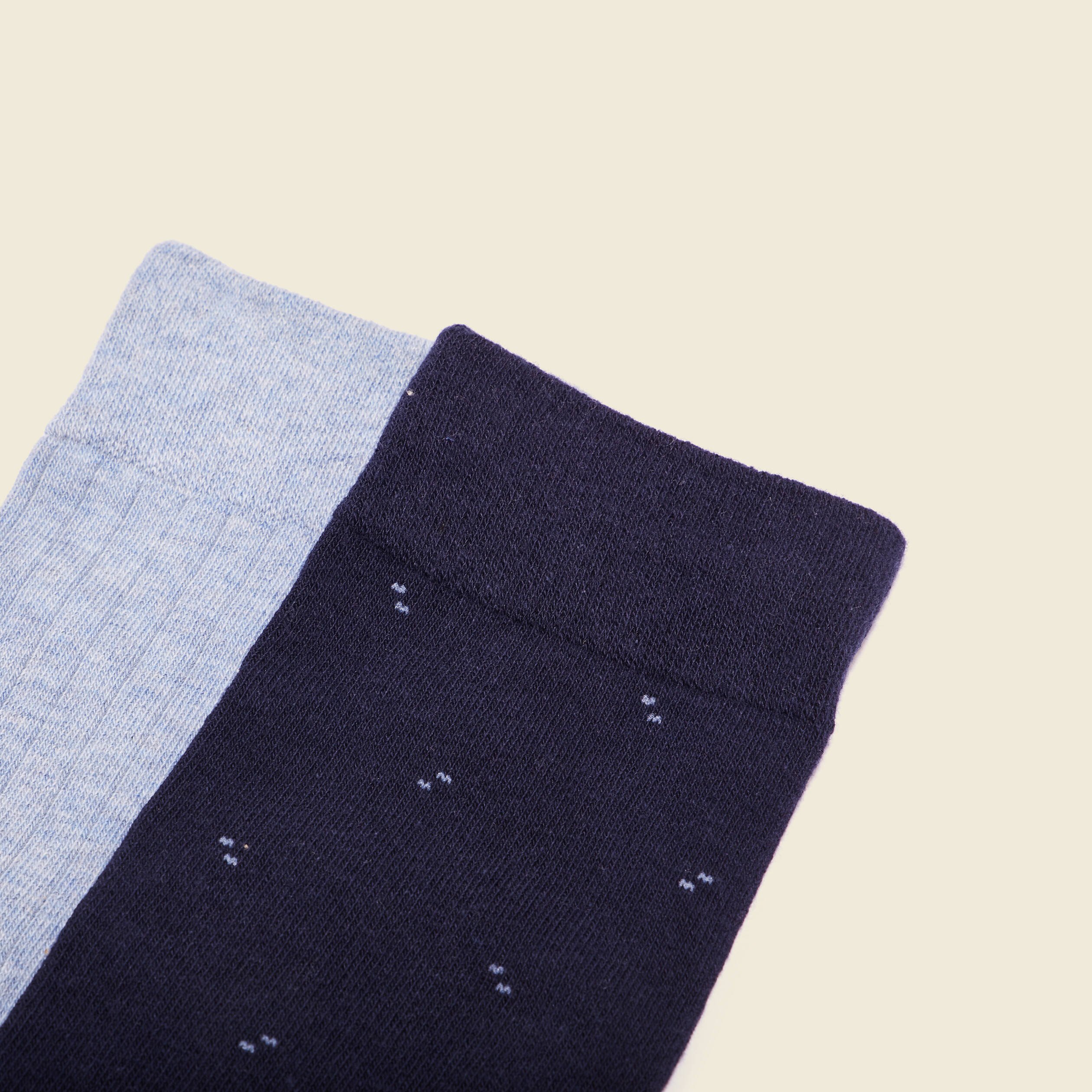 lot 2 paires chaussettes bleu gris homme Lot 2 paires chaussettes bleu gris homme