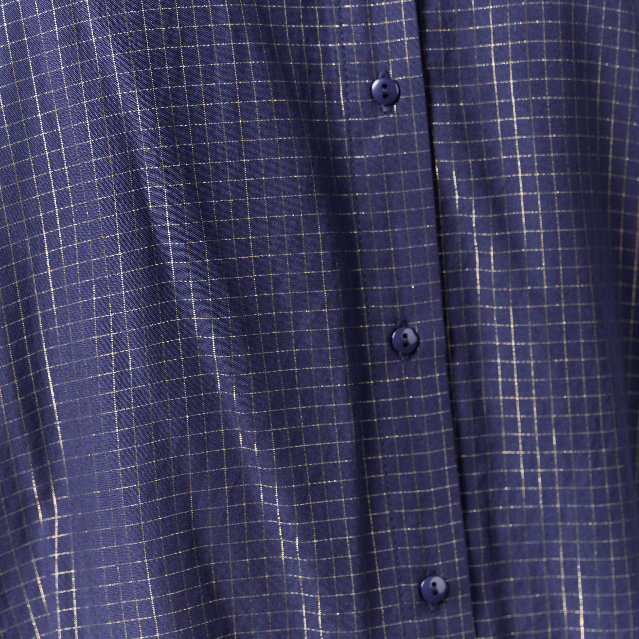 Chemise manches longues fluide bleu marine femme