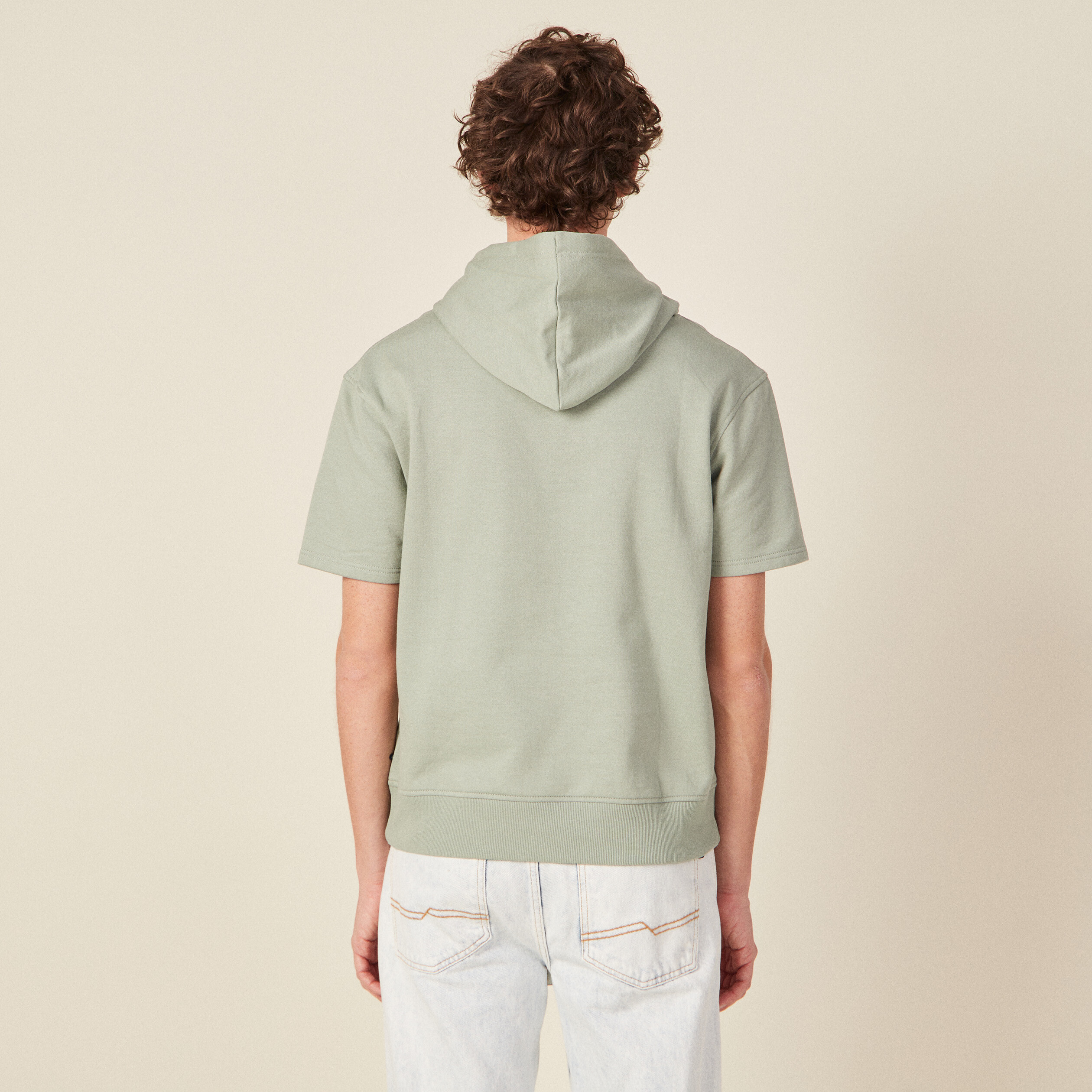 Sweat a capuche manche courte homme deals