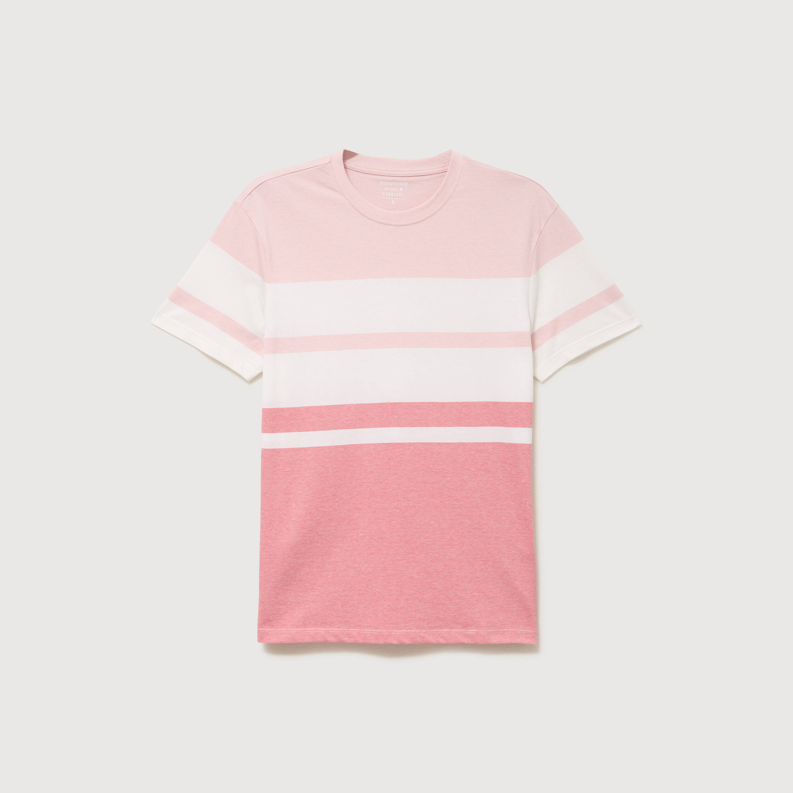 T-shirt manches courtes rose poudr&eacute;e homme
