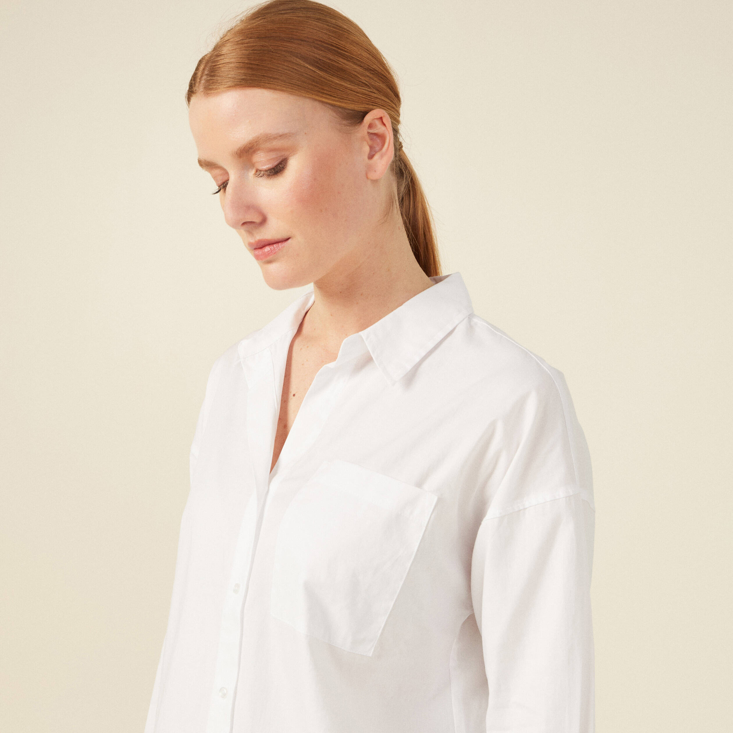 chemise manches longues blanc femme Chemise manches longues blanc femme