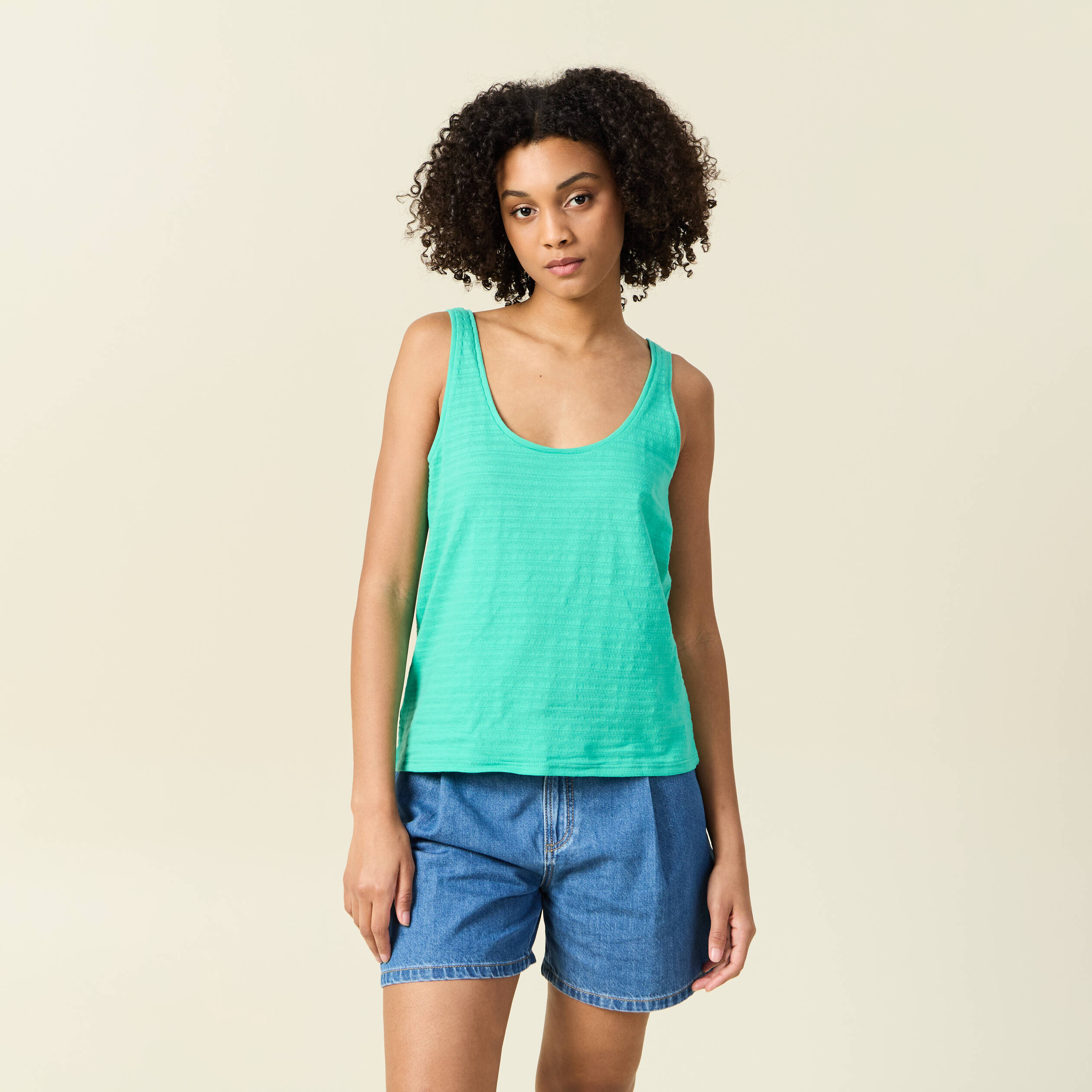 debardeur sans manches vert turquoise femme Débardeur sans manches vert turquoise femme