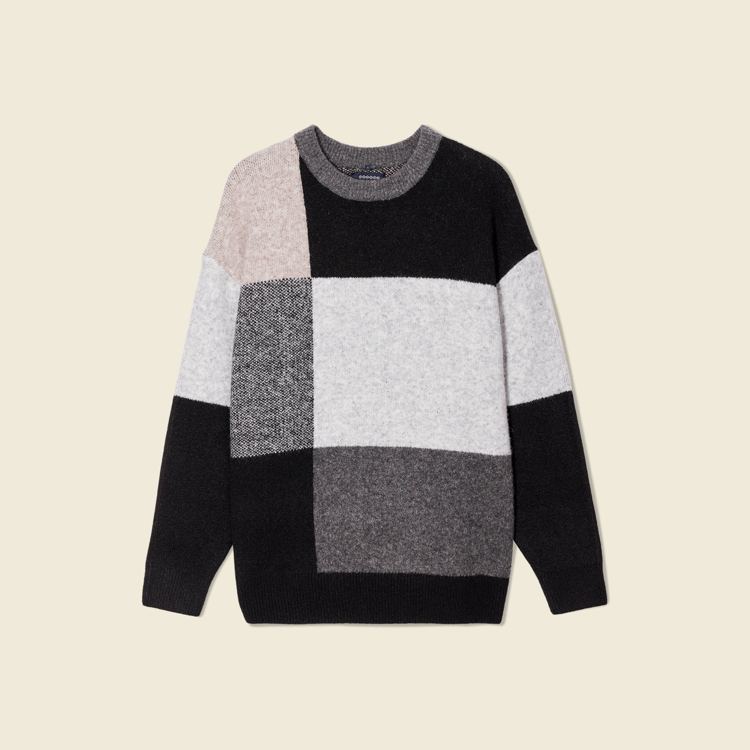 Pull manches longues noir homme