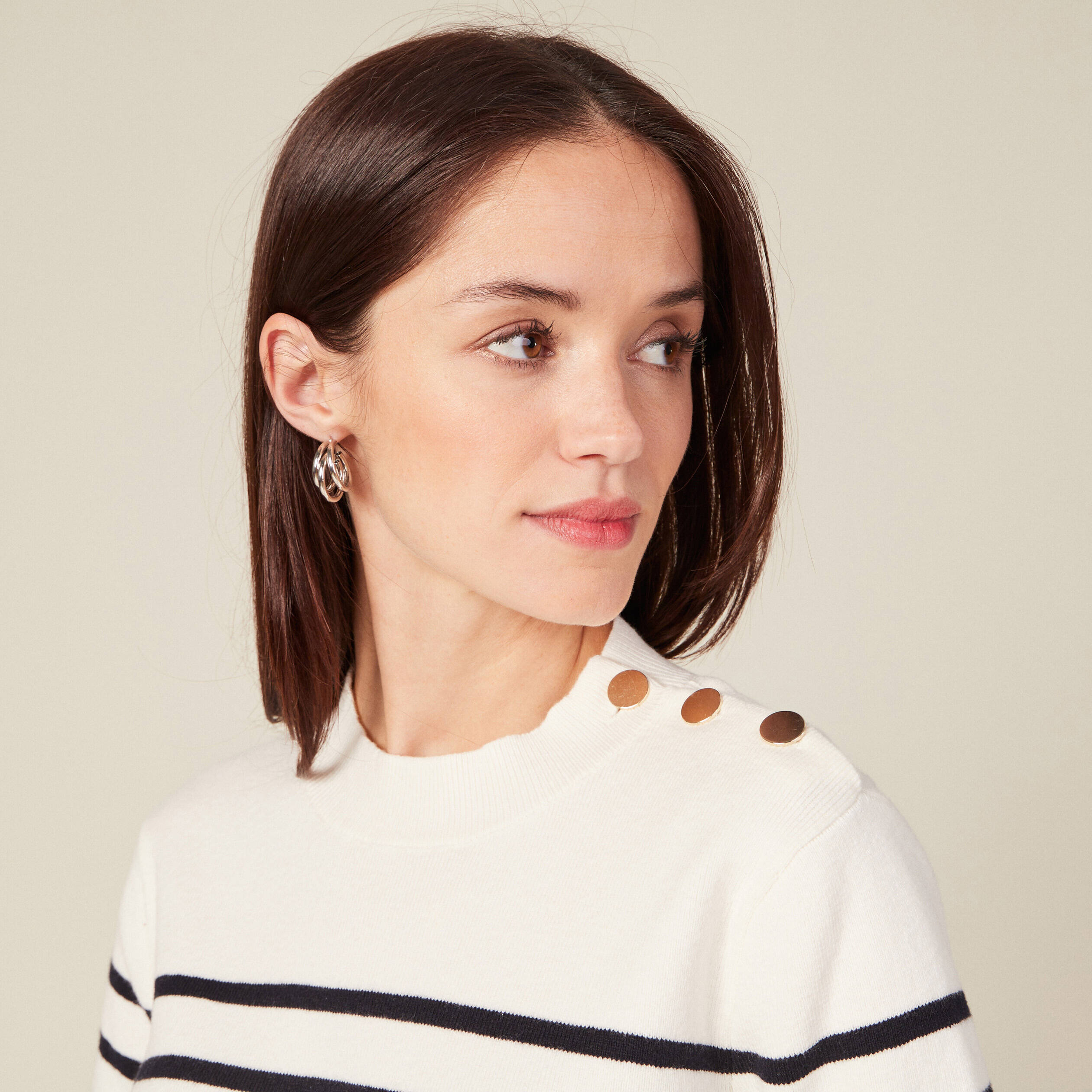 Pull éco-responsable ecru femme