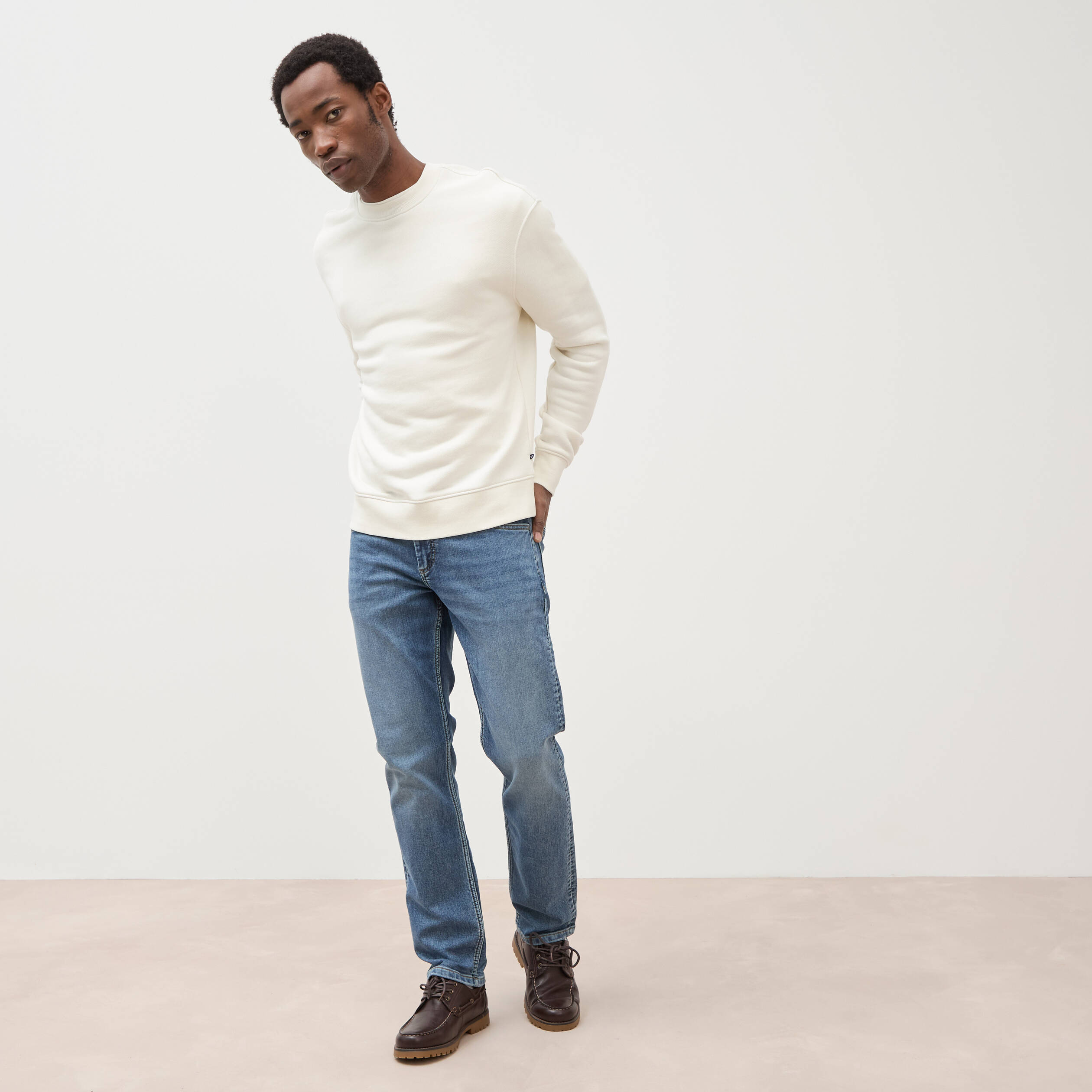 Jeans straight ultra stretch denim stone homme
