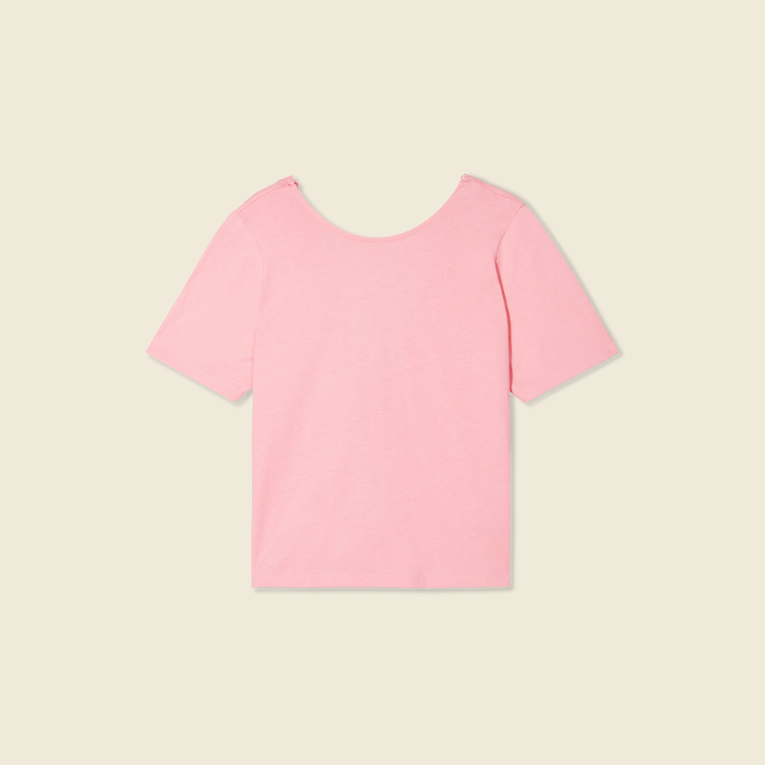 t shirt manches courtes rose femme T-shirt manches courtes rose femme