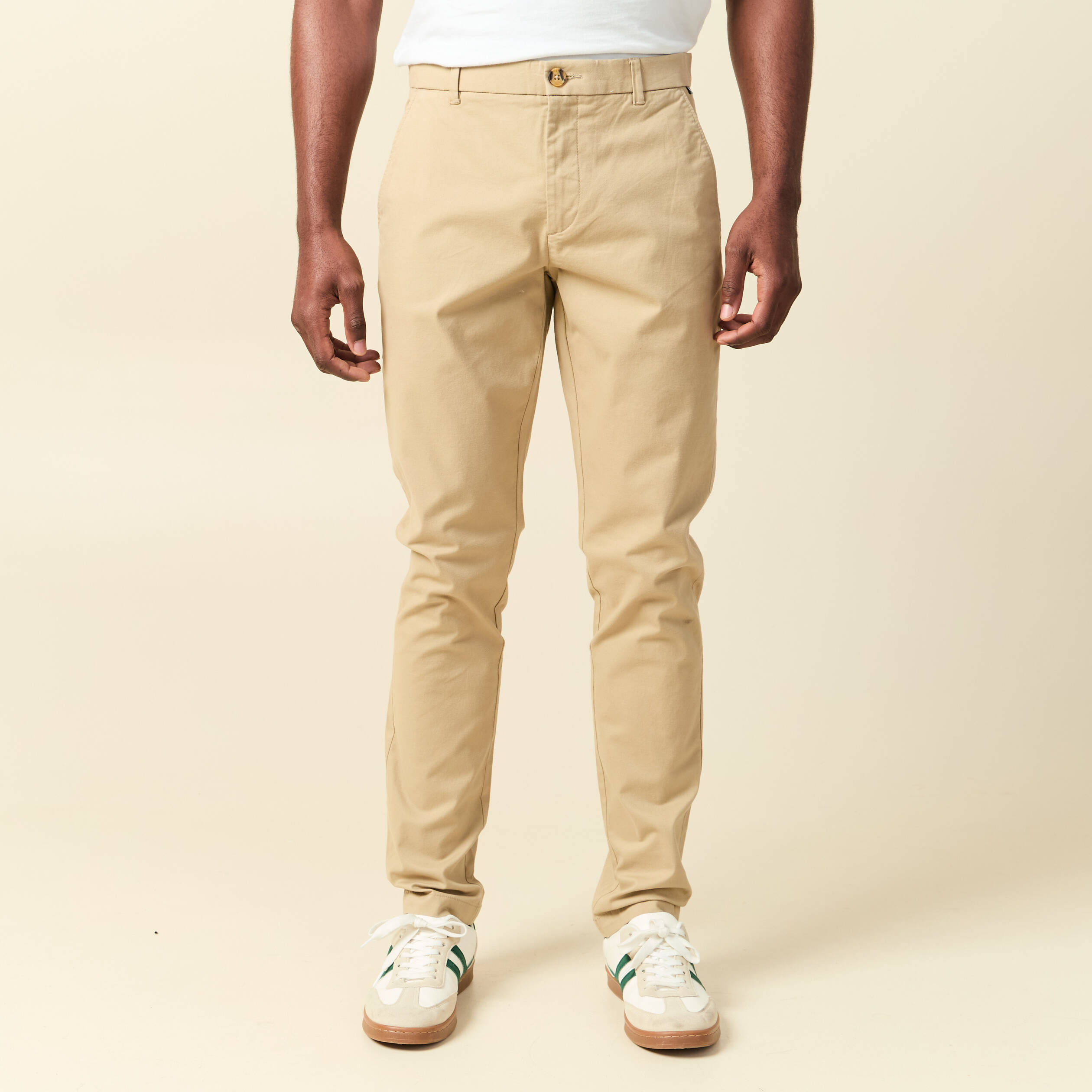 Pantalon chino longueur 32 taupe homme
