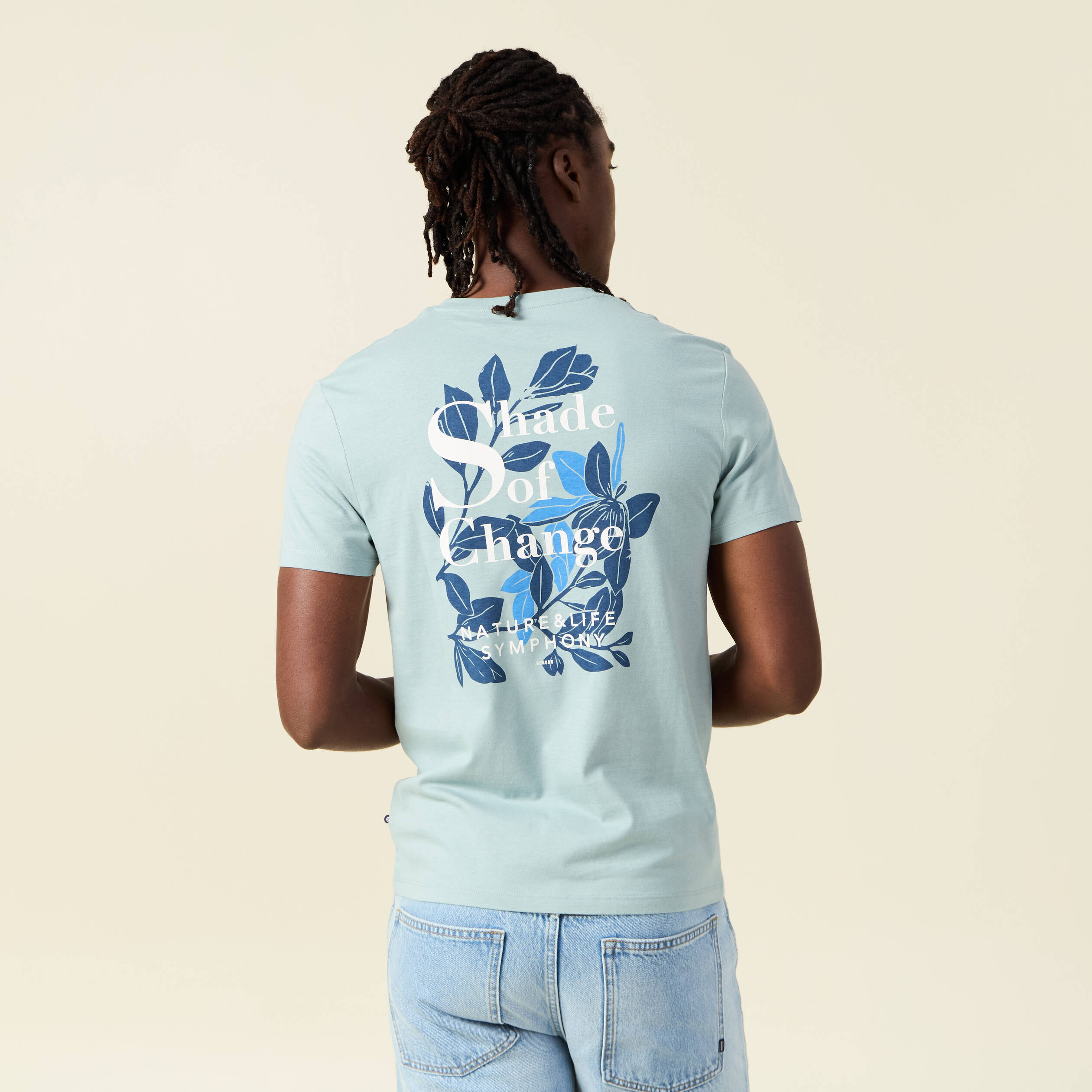 t shirt manches courtes bleu gris homme T-shirt manches courtes bleu gris homme