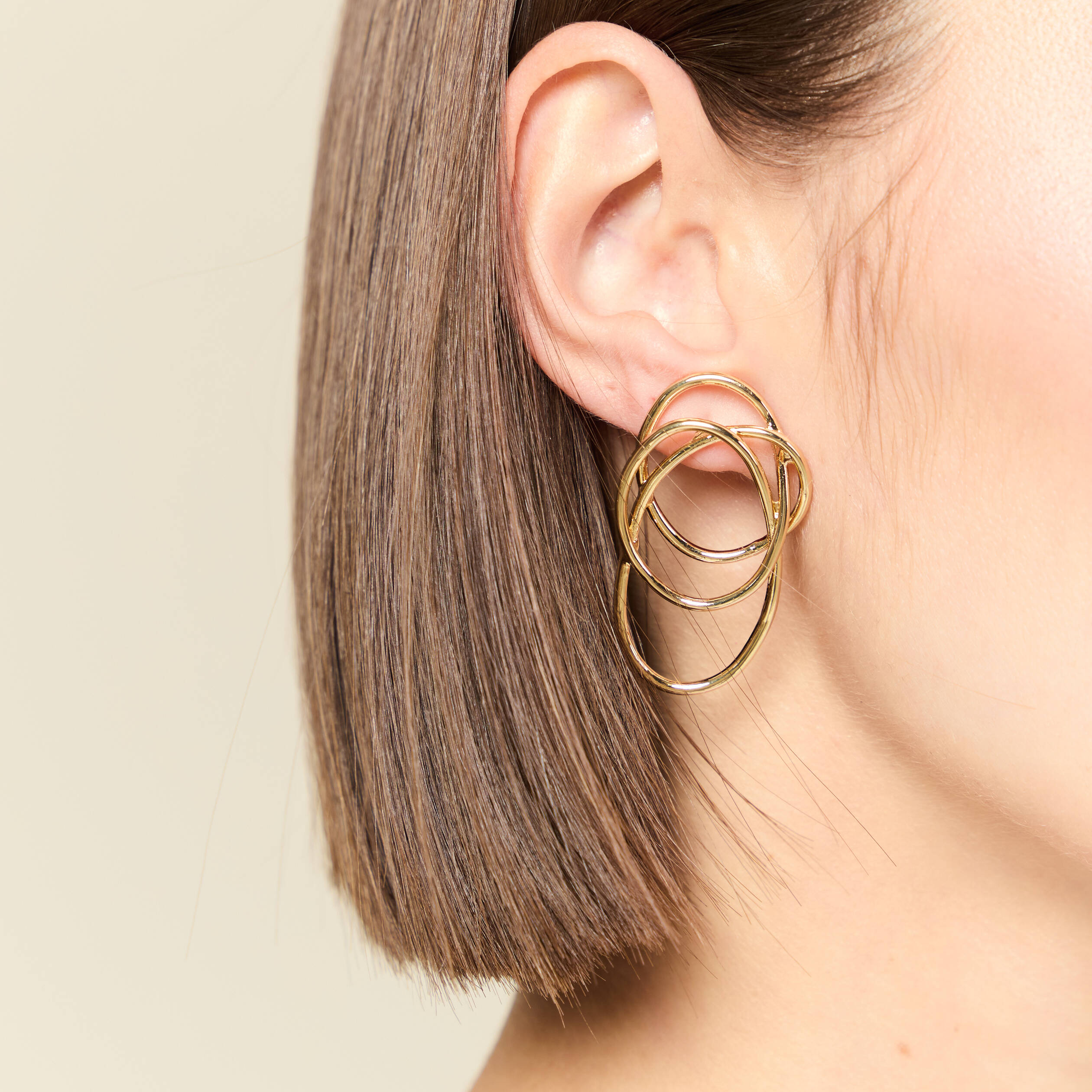 Boucles d'oreilles couleur or femme