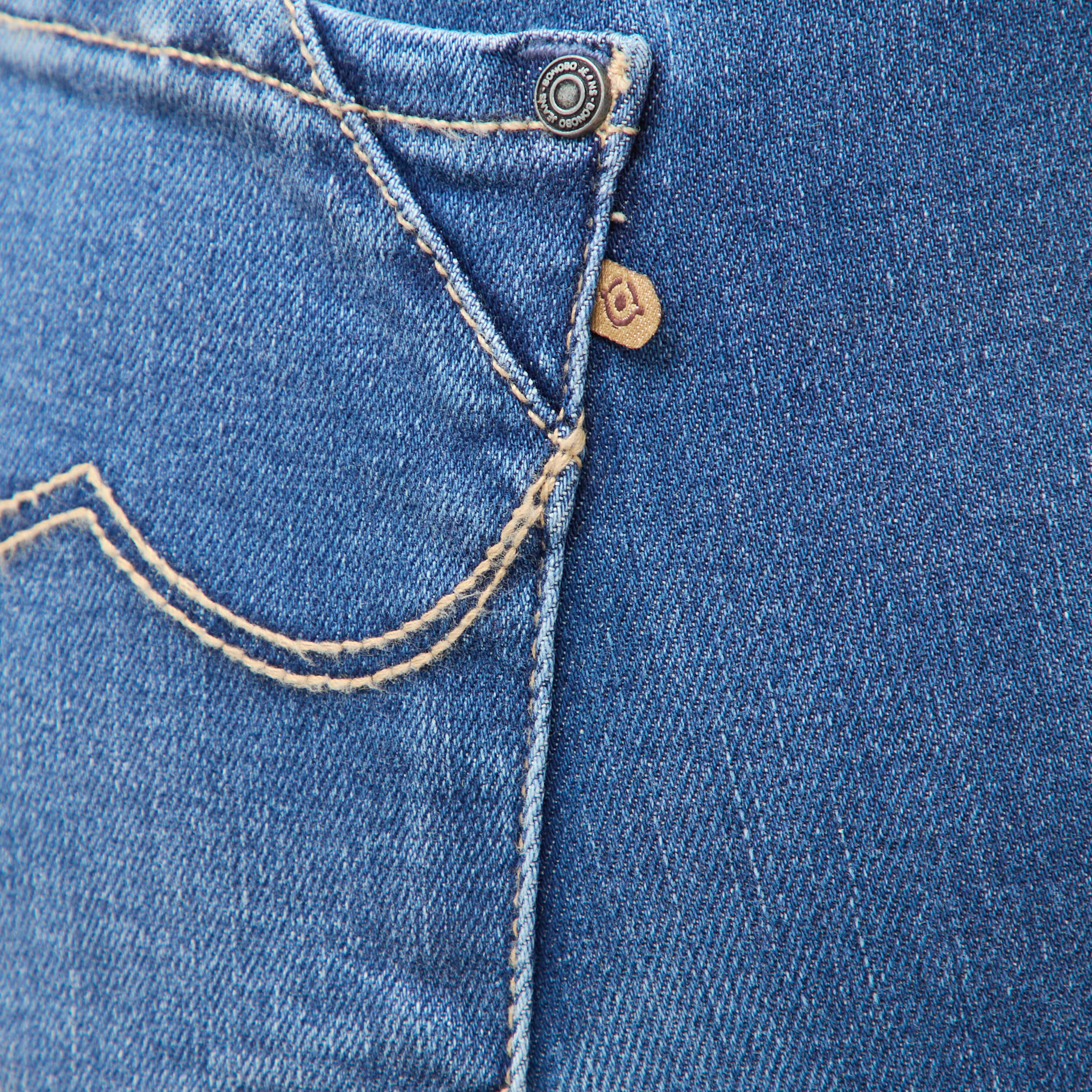 Jeans slim 7/8&egrave;me denim stone femme