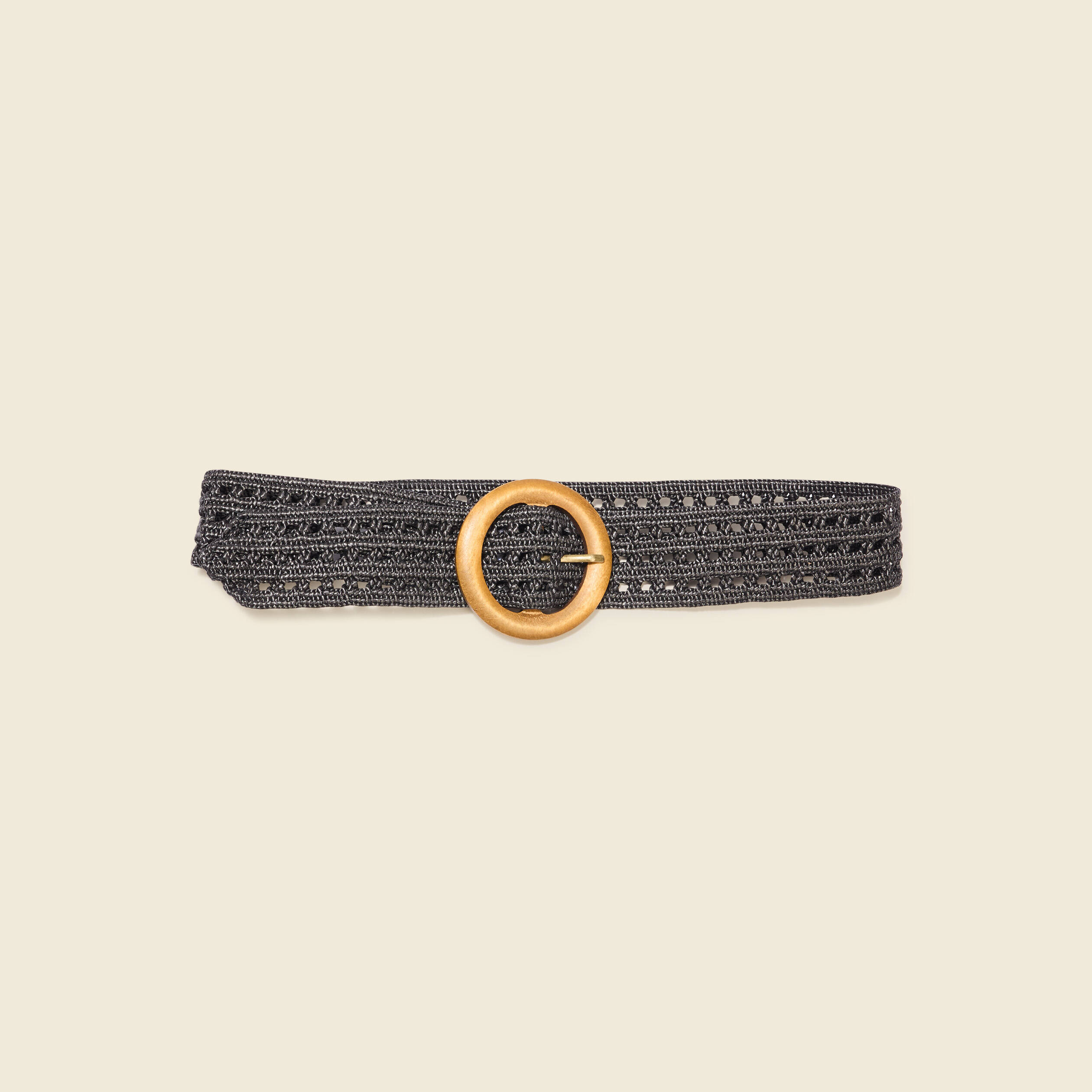 ceinture tressee perforee noir femme Ceinture tressée perforée noir femme